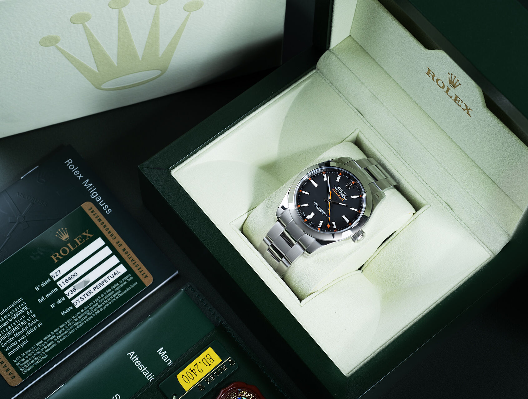 ref 116400 | 116400 - Box & Certificate | Rolex Milgauss