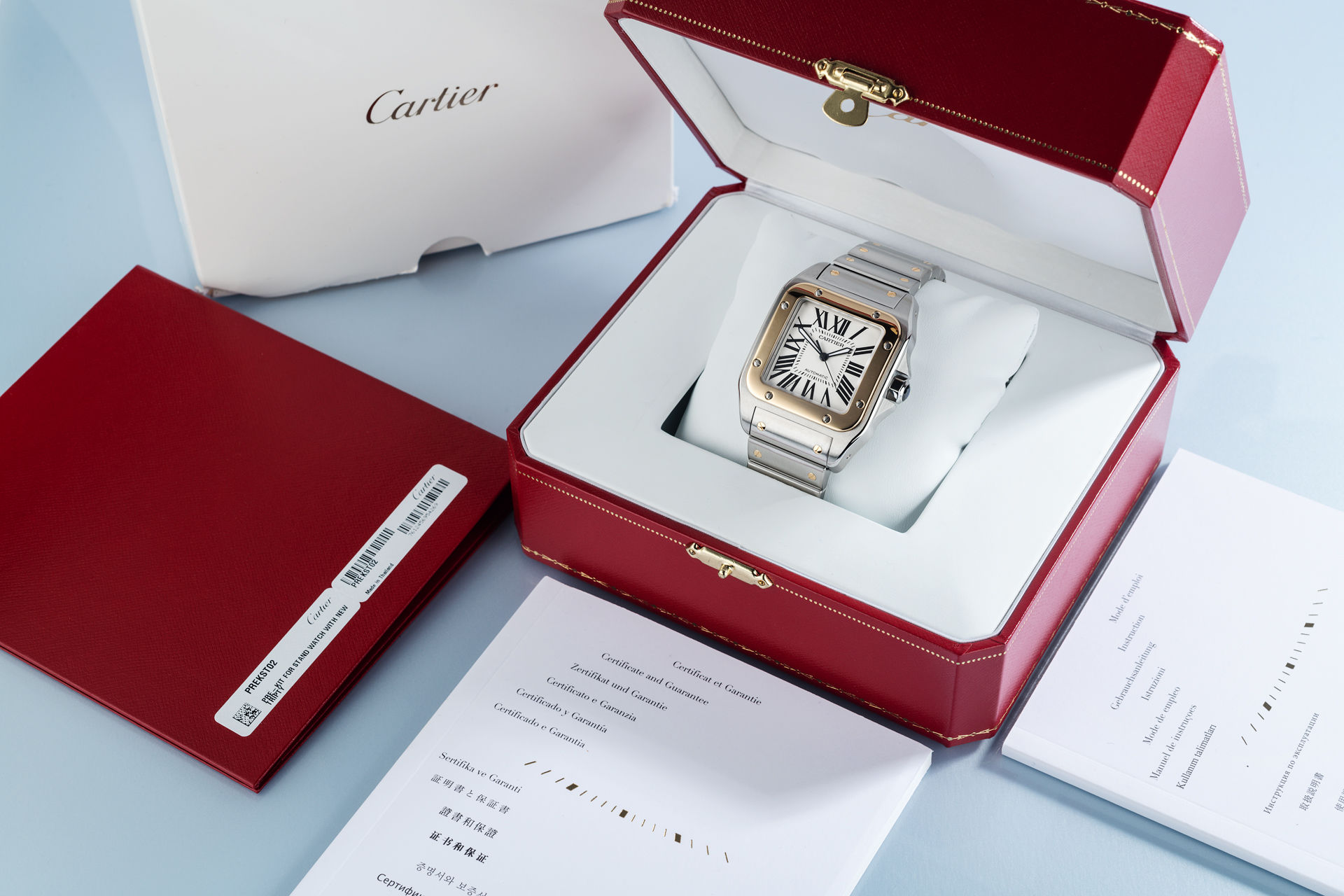 ref W200728G | 'Brand New' Box & Papers | Cartier Santos 100