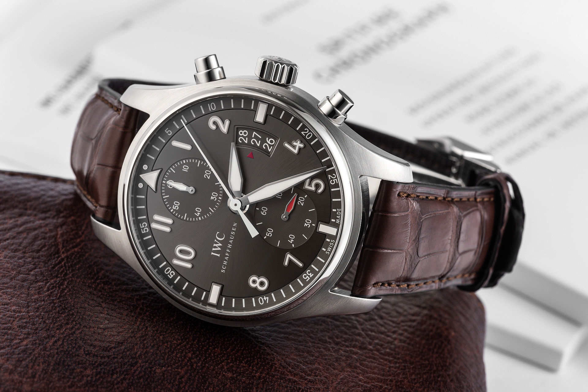 ref IW387802 | 43mm 'Complete Set' | IWC Spitfire Chronograph