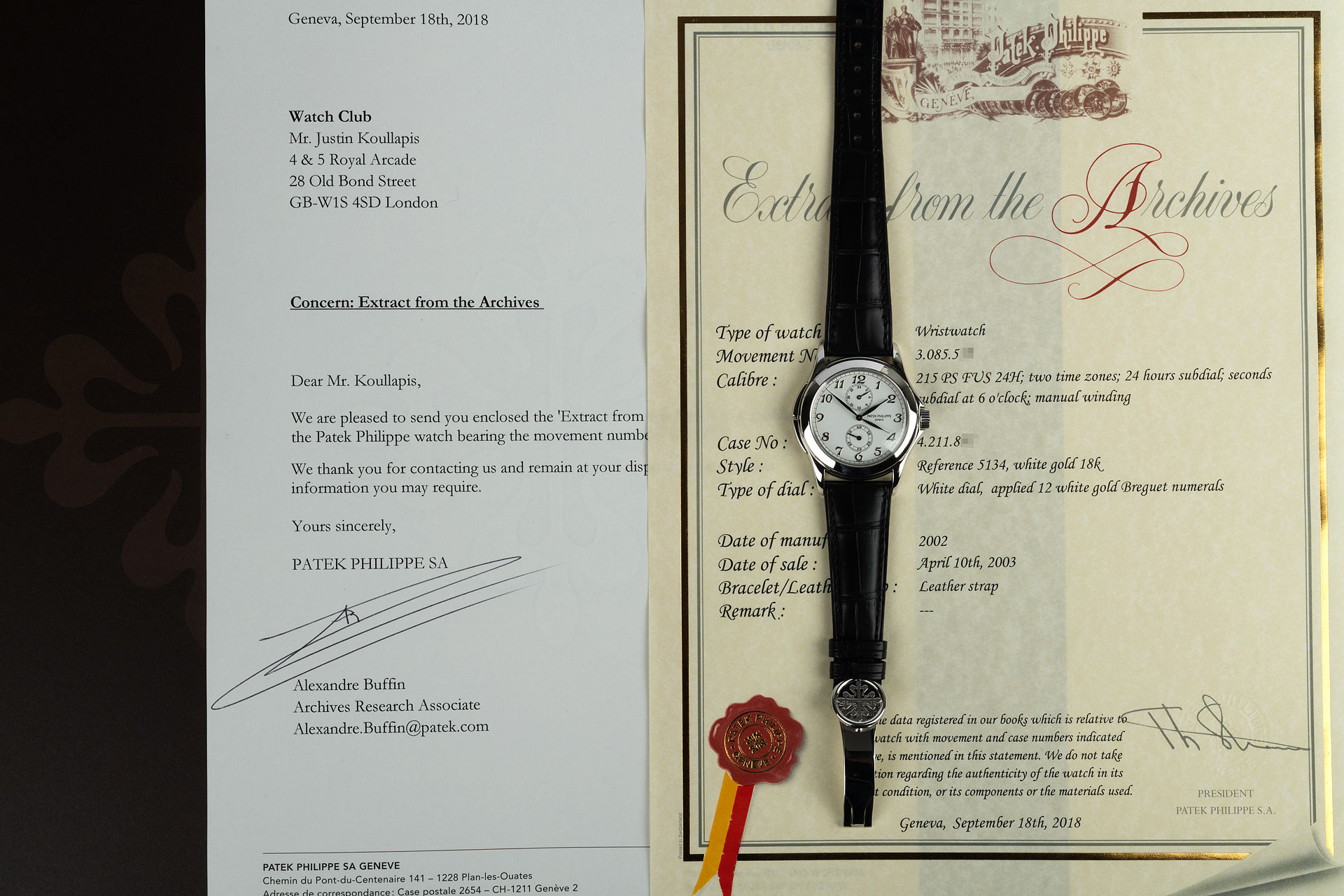 ref 5134G | 'Extract From The Archives' | Patek Philippe Travel Time