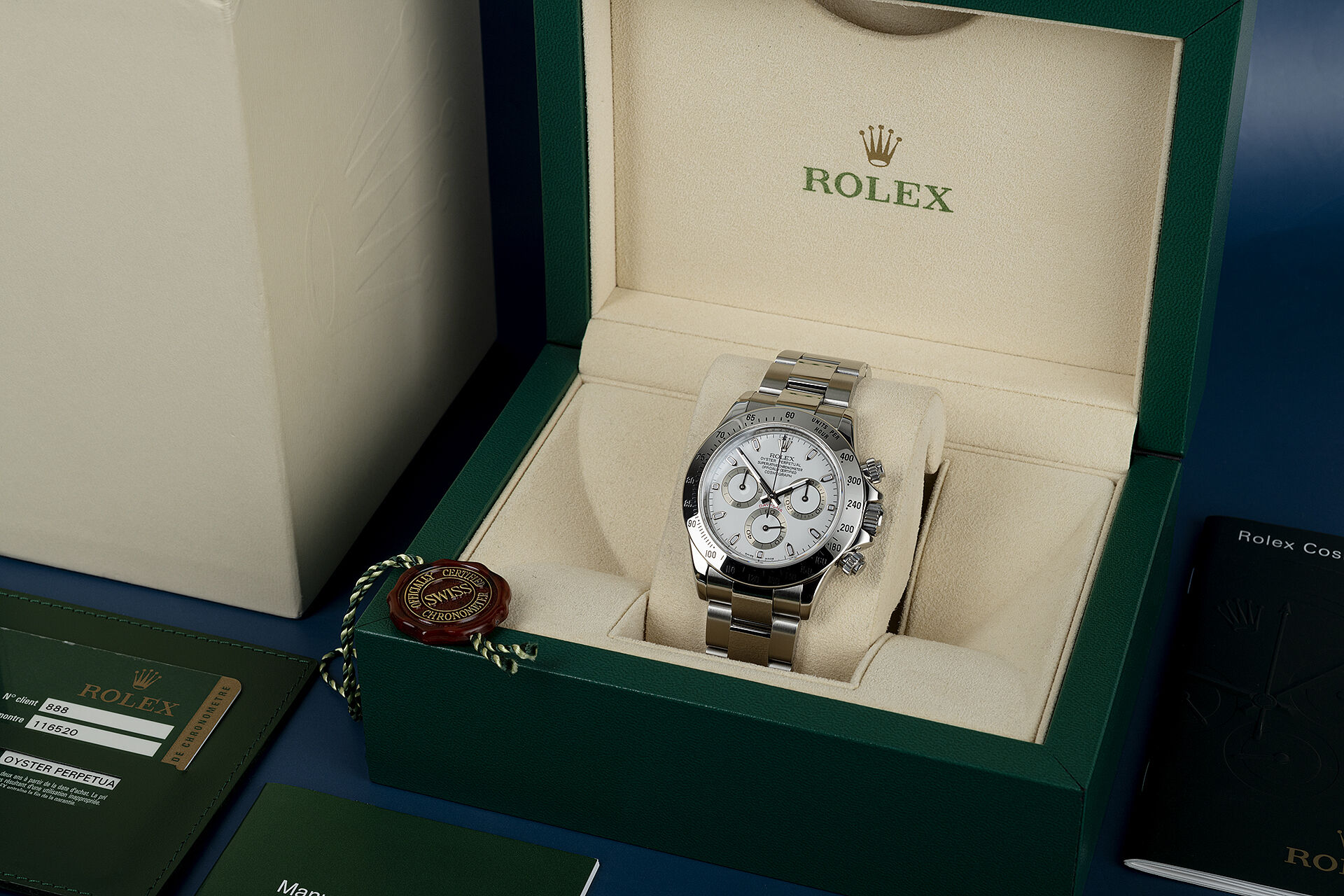 ref 116520 | Box & Certificate | Rolex Cosmograph Daytona