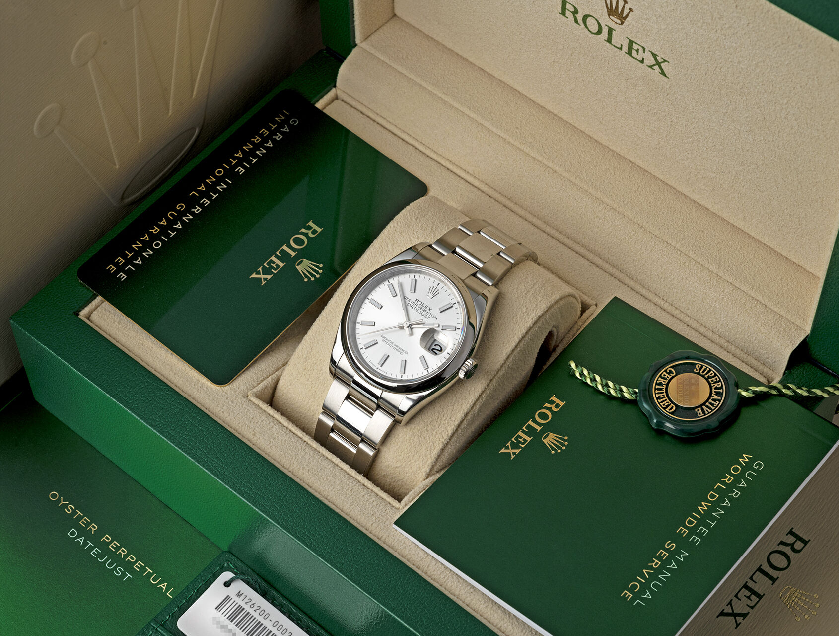 ref 126200 | 126200 - Box & Certificate | Rolex Datejust 36