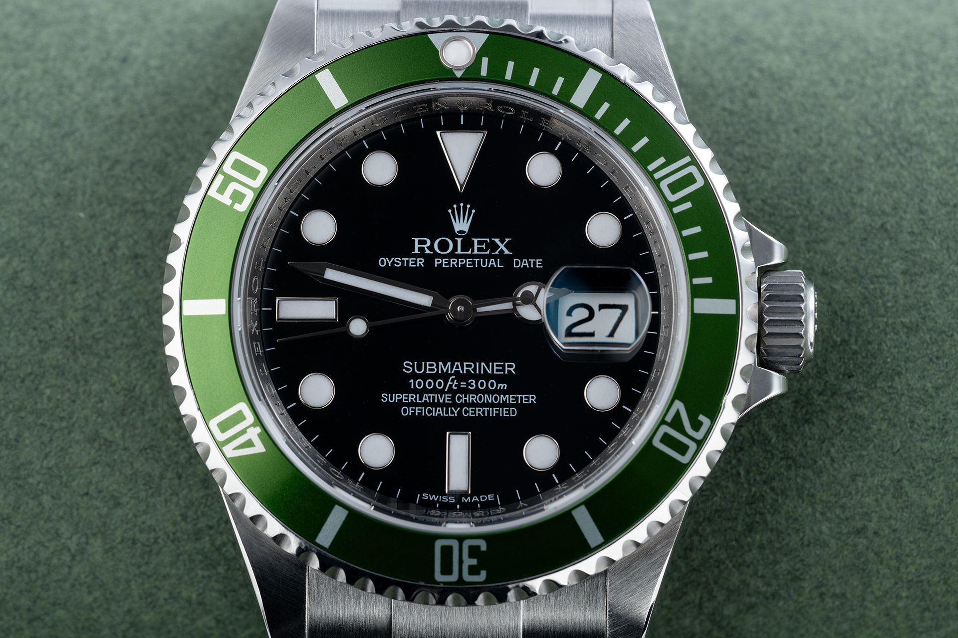 ref 16610LV | Olive Bezel 'Under Rolex Warranty' | Rolex Submariner Date