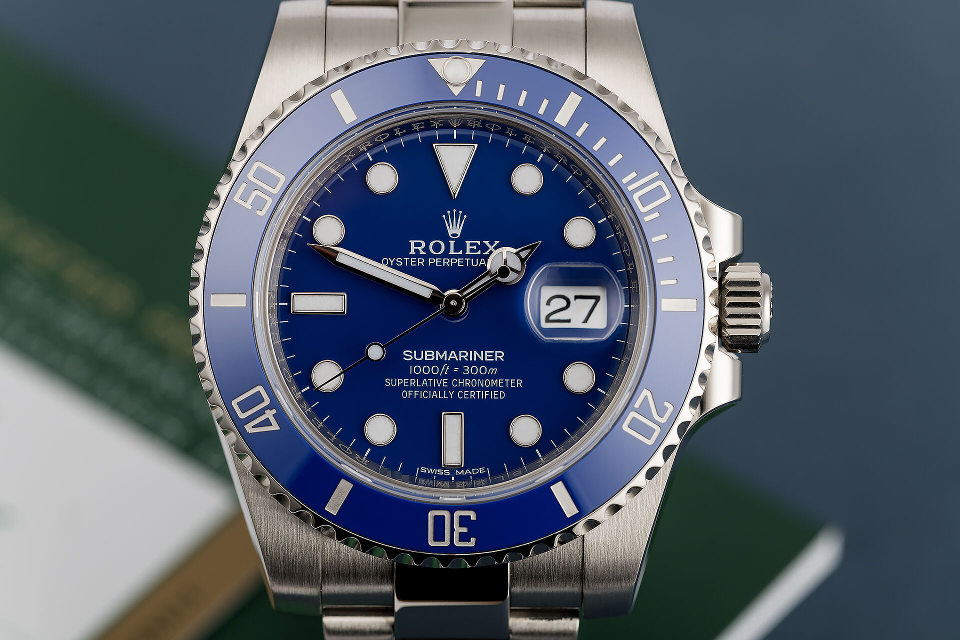 ref 116619LB | White Gold Blue Dial  | Rolex Submariner Date