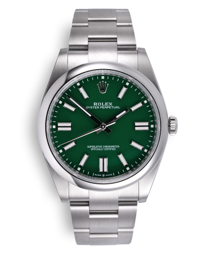 ref 124300 | 124300 - Green Lacquer | Rolex Oyster Perpetual