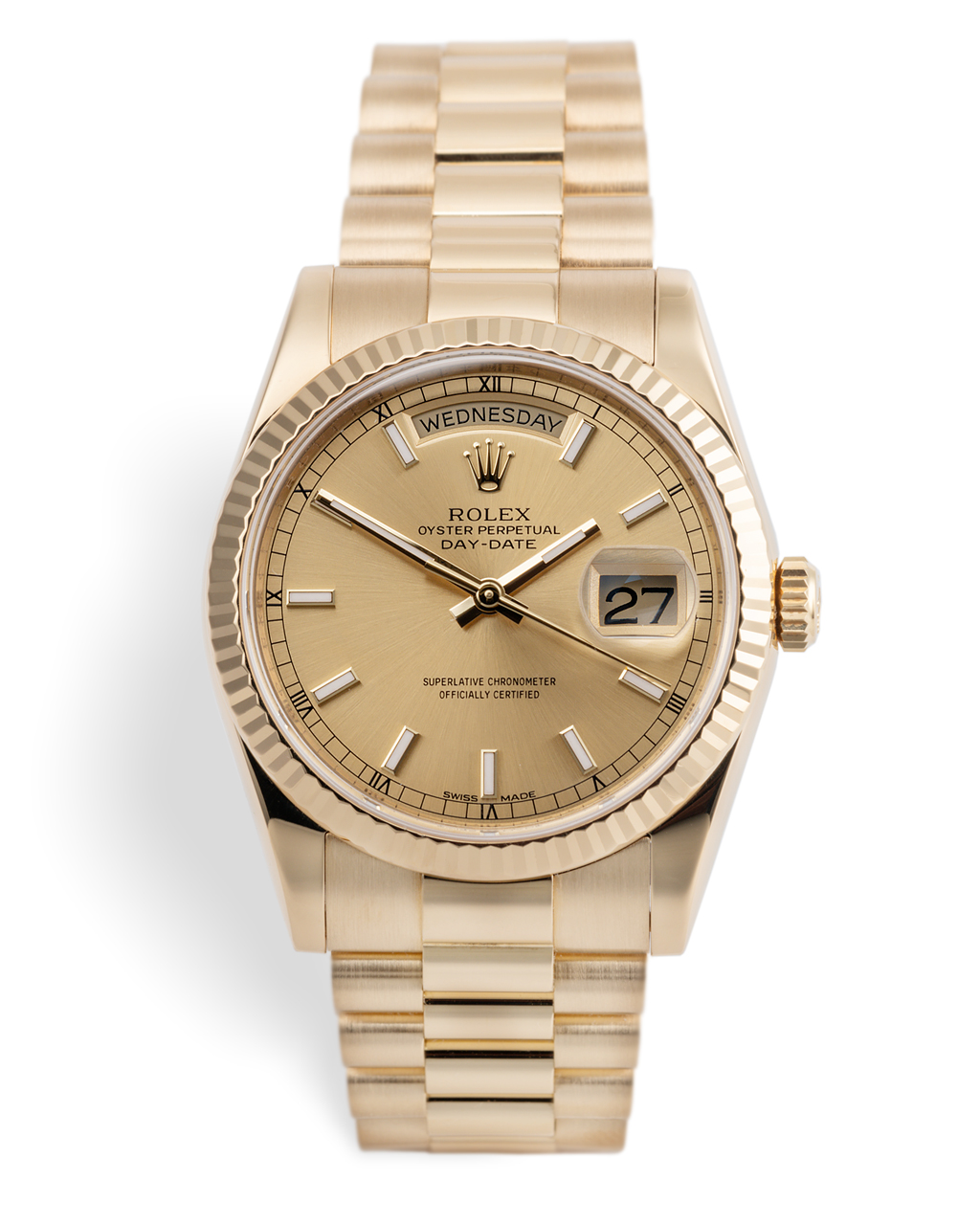 Ritual Termisk design Rolex Day-Date Watches | ref 118238 | Box & Certificate | The Watch Club