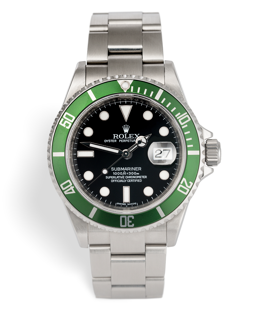 38904: Rolex Submariner Kermit, Flat 4, Ref. 16610LV, 2023 Service – Paul  Duggan Fine Watches