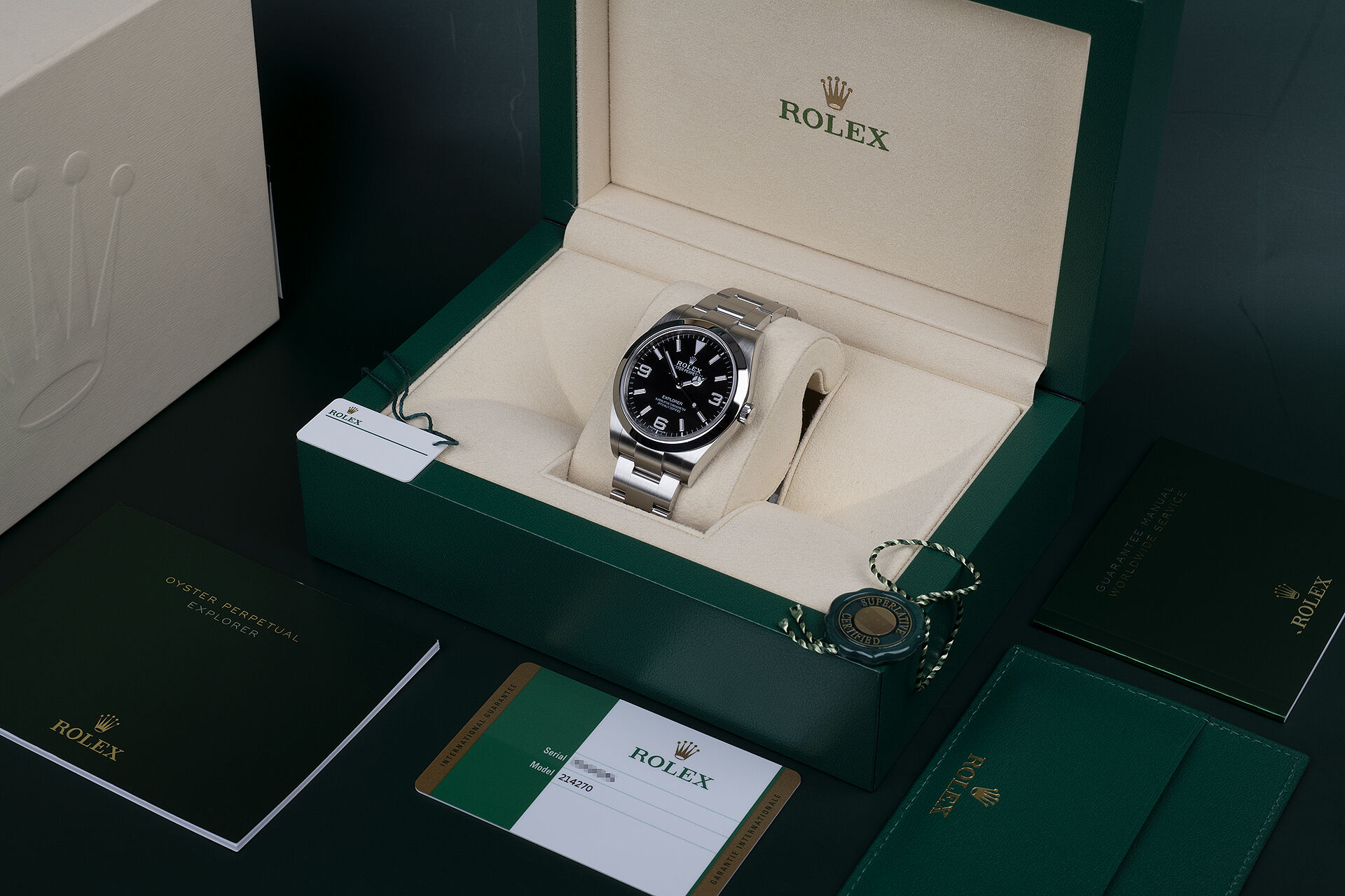 ref 214270 | Box & Certificate | Rolex Explorer