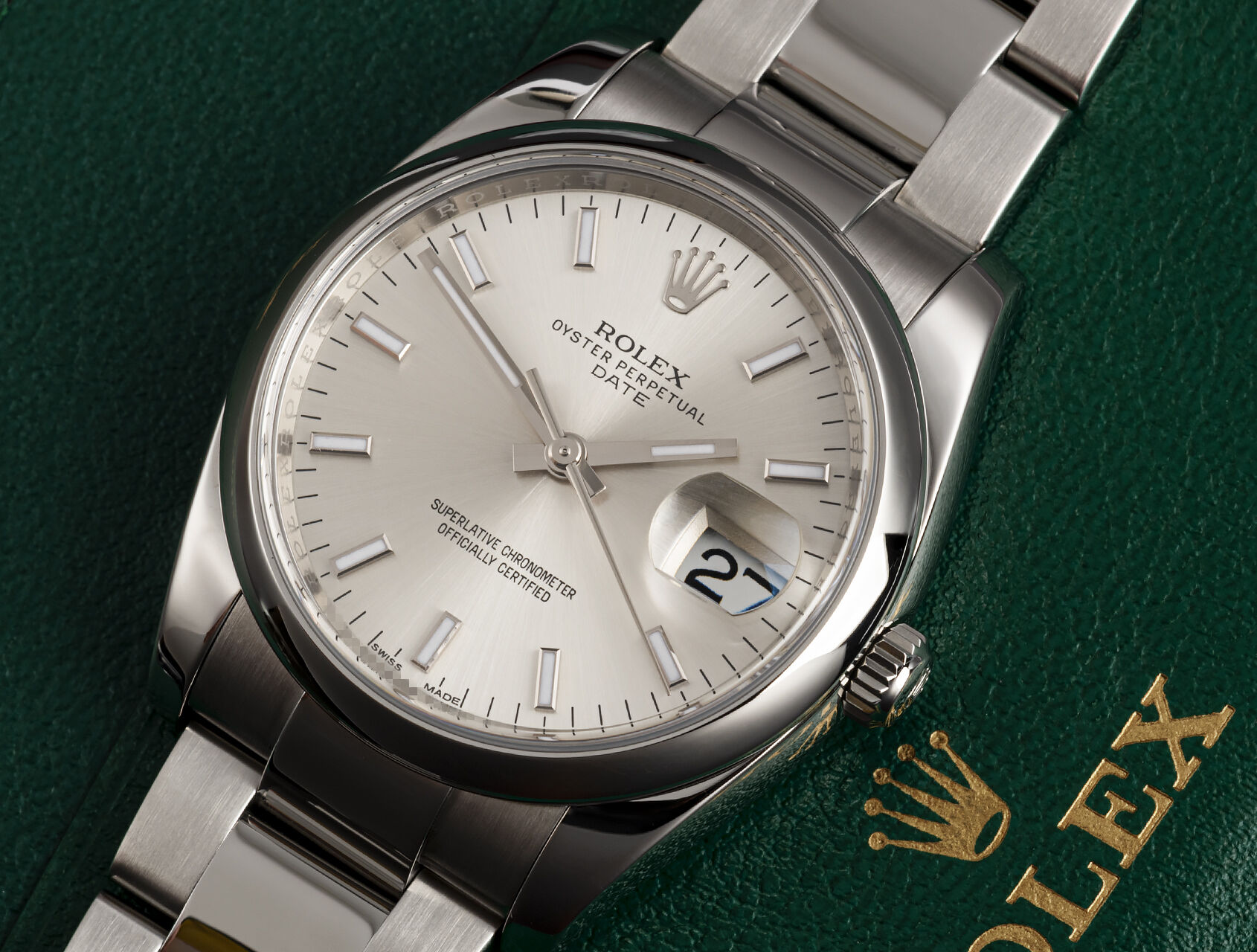 ref 115200 | 115200 - Box & Certificate | Rolex Oyster Perpetual Date