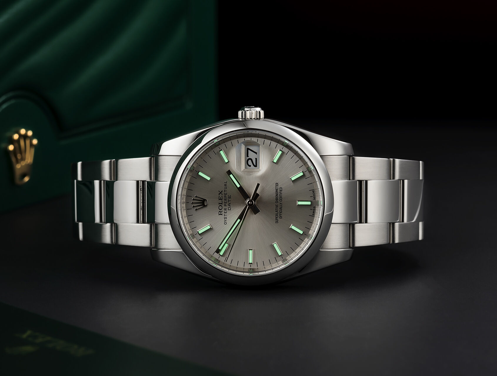 ref 115200 | 115200 - Box & Certificate | Rolex Oyster Perpetual Date