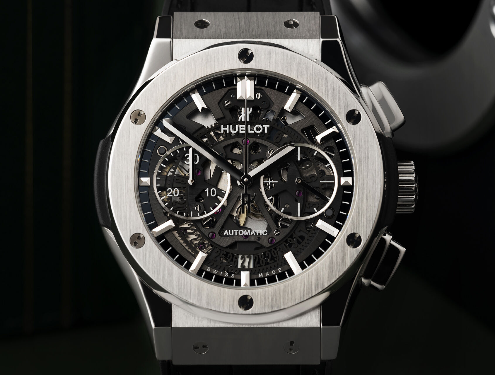 ref 525.NX.0170.LR | 525.NX.0170.LR - Skeleton Dial | Hublot Classic Fusion Chrono