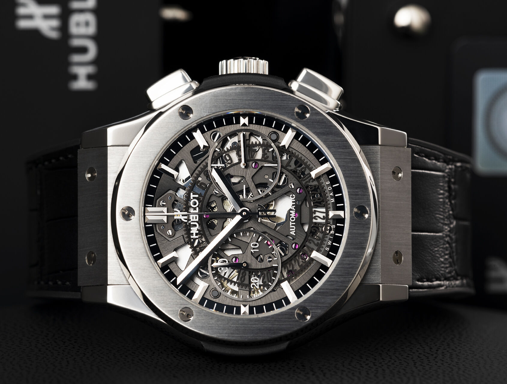 ref 525.NX.0170.LR | 525.NX.0170.LR - Skeleton Dial | Hublot Classic Fusion Chrono