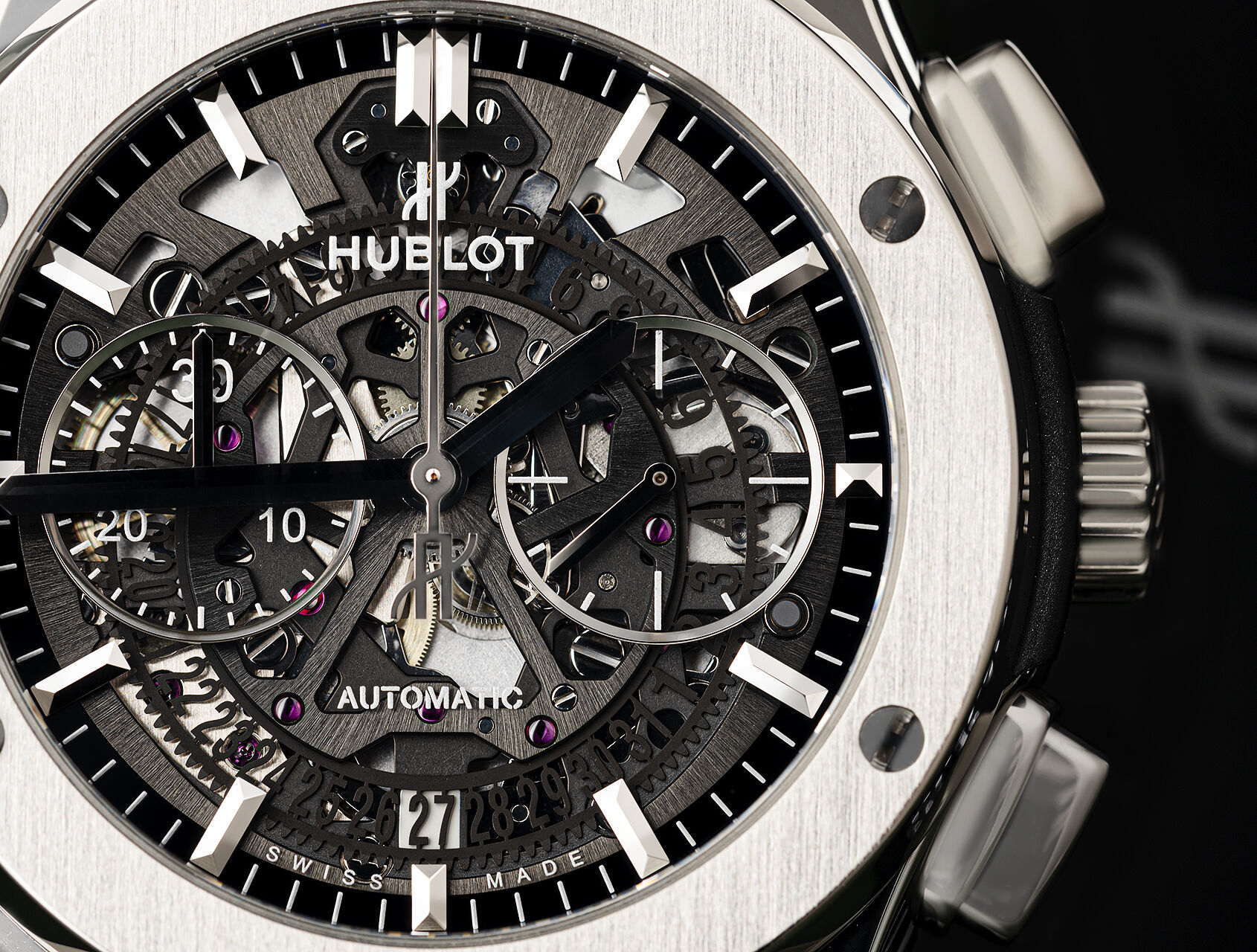 ref 525.NX.0170.LR | 525.NX.0170.LR - Skeleton Dial | Hublot Classic Fusion Chrono