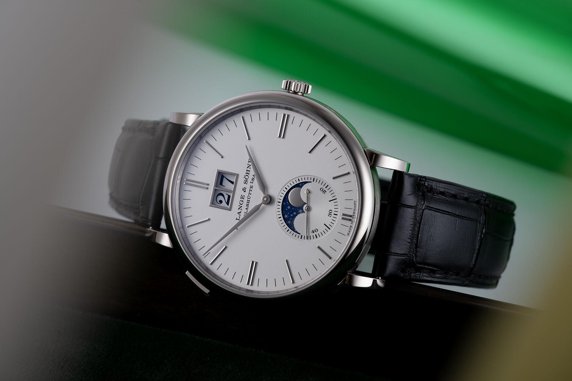 ref 384.026 | White Gold - 40mm | A. Lange & Söhne Saxonia Moon Phase