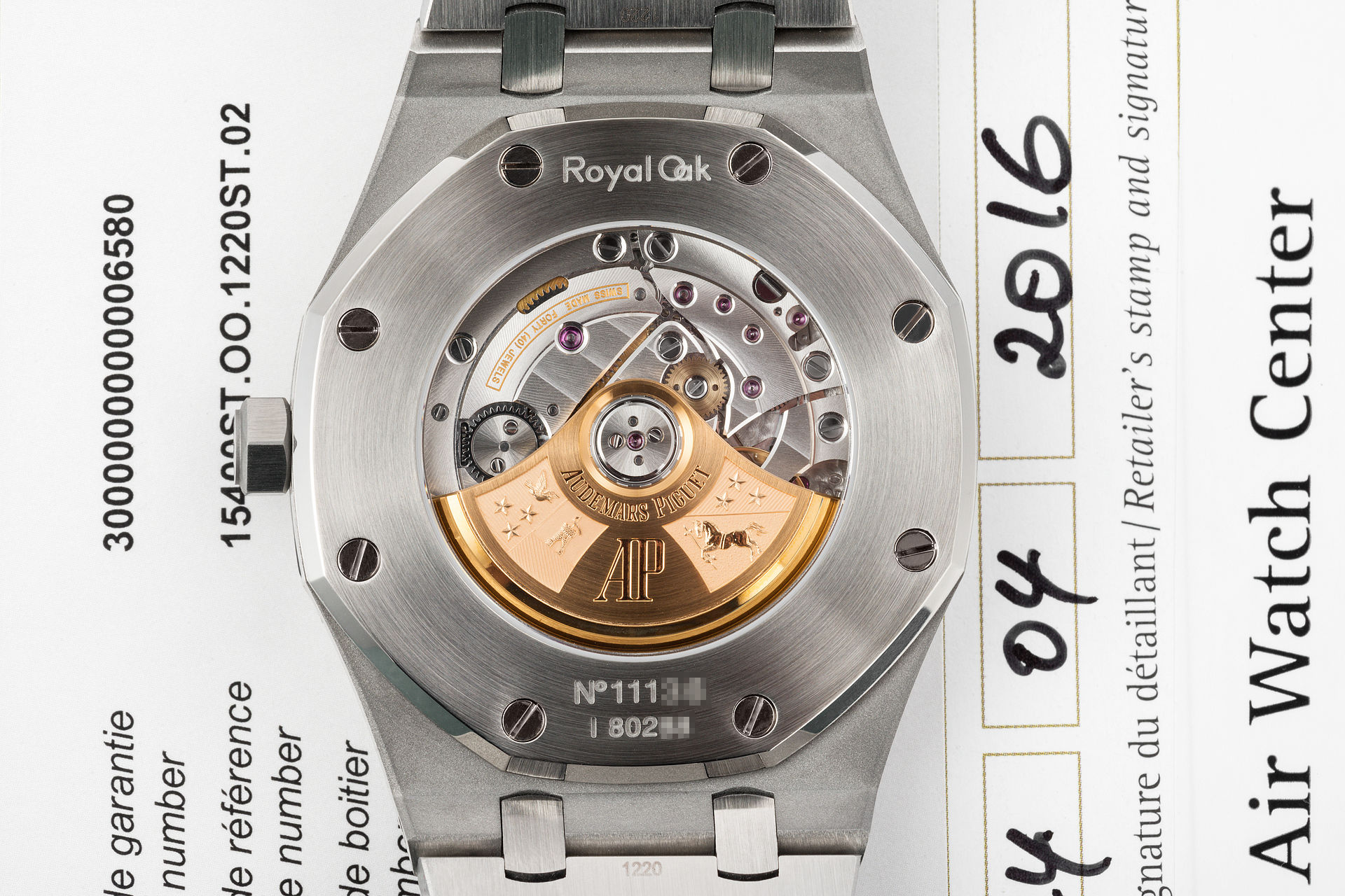 ref 15400ST.OO.1220ST.02 | 'Box & Certificate'  | Audemars Piguet Royal Oak