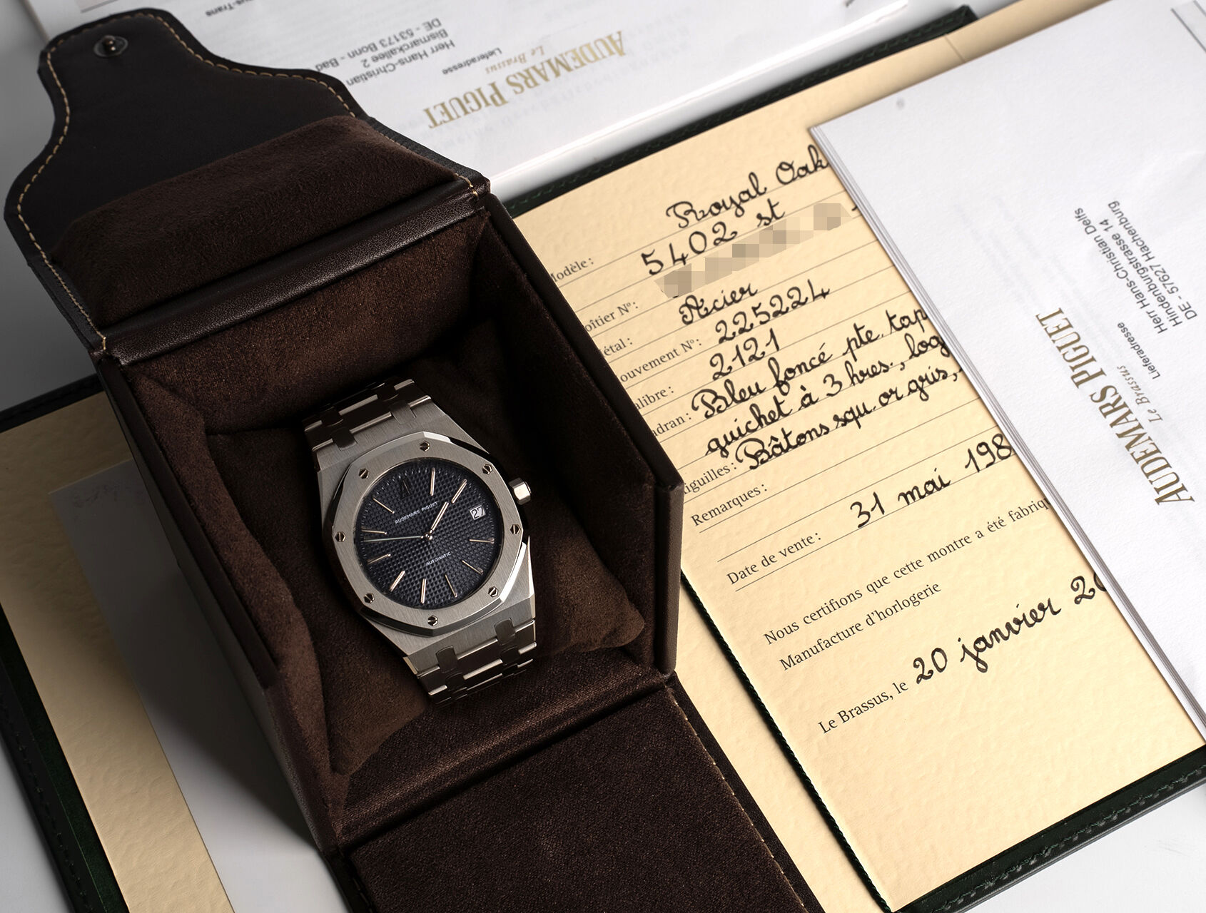 ref 5402ST | 5402ST - Certificate D'Origine | Audemars Piguet Royal Oak