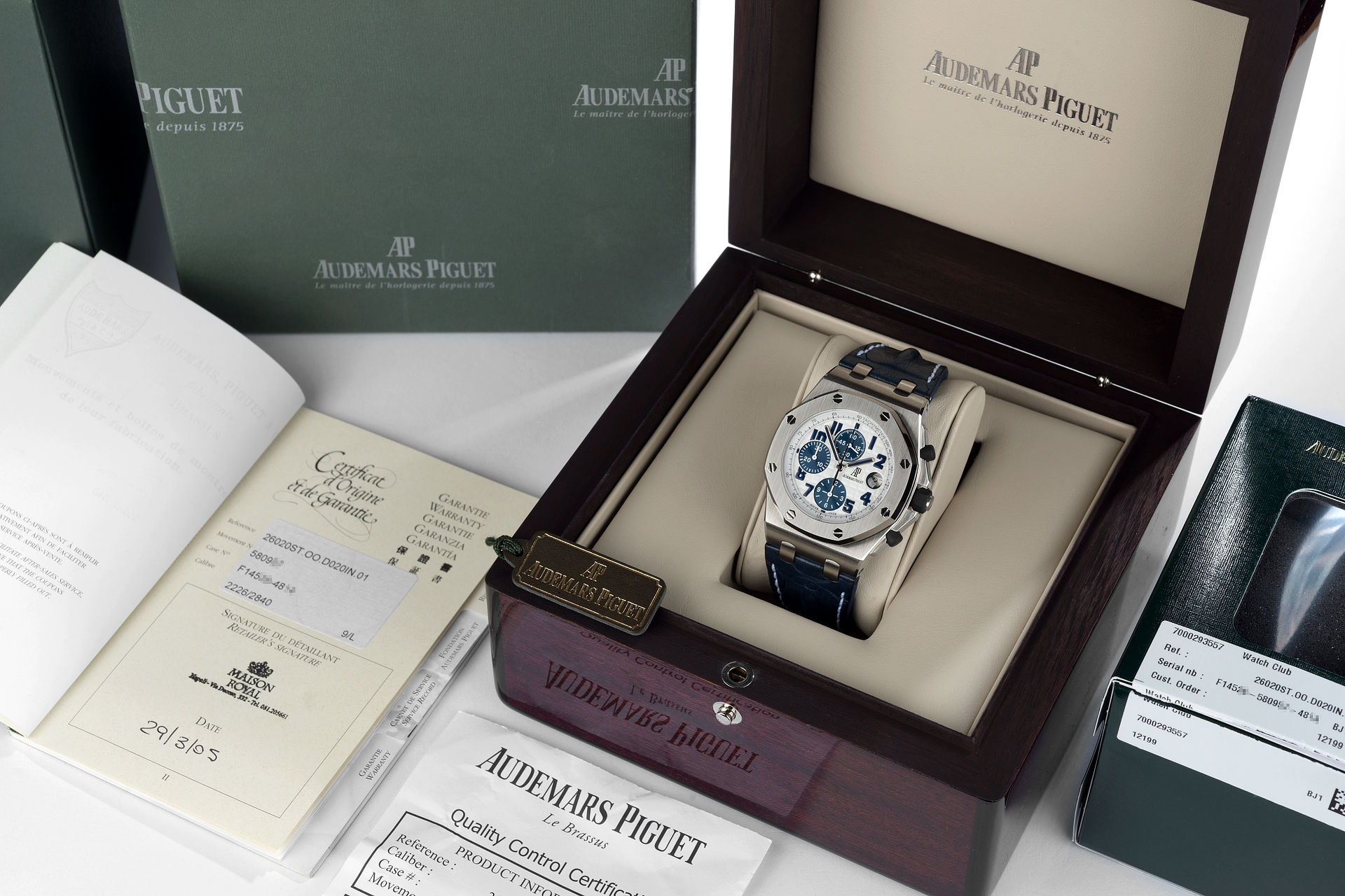 ref 26020ST.OO.D020IN.01 | 42mm 'Full Set' AP Service Warranty | Audemars Piguet Royal Oak Offshore