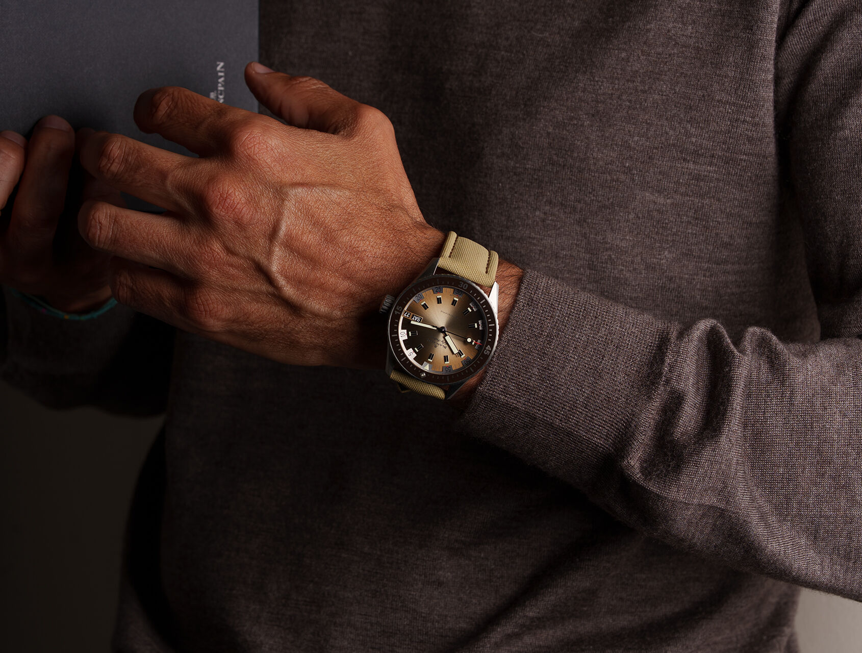 ref NO5052 | Fifty Fathoms Bathyscaphe Day Date Desert Edition | Blancpain Fifty Fathoms