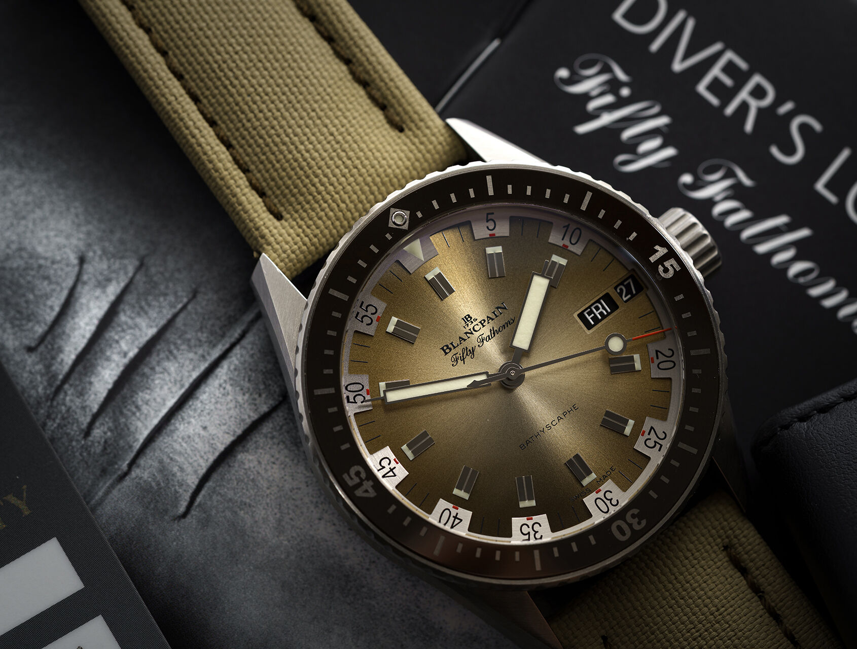 ref NO5052 | Fifty Fathoms Bathyscaphe Day Date Desert Edition | Blancpain Fifty Fathoms