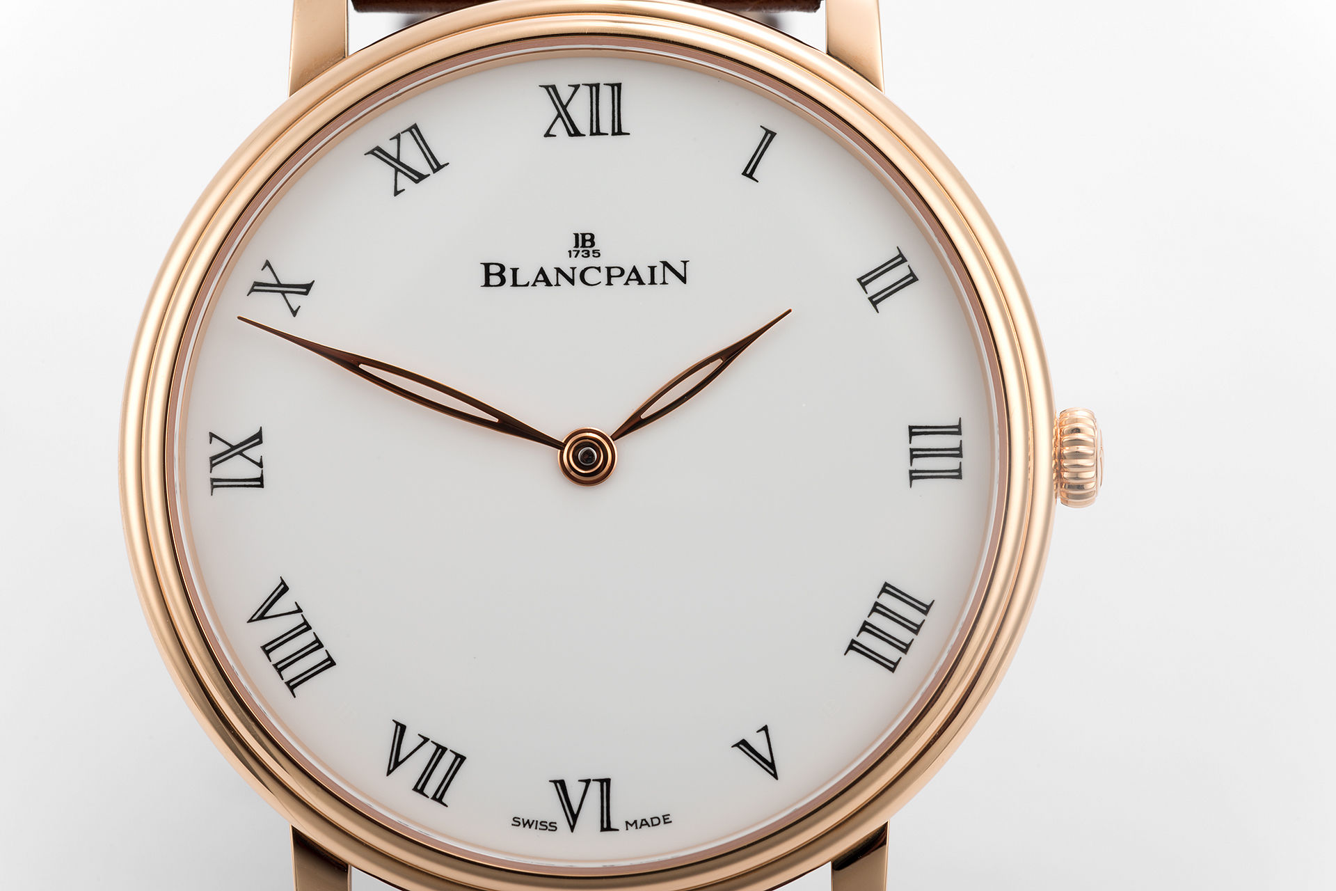 ref 6615-3631-55B | 'Grande Feu Enamel' Rose Gold | Blancpain Villeret