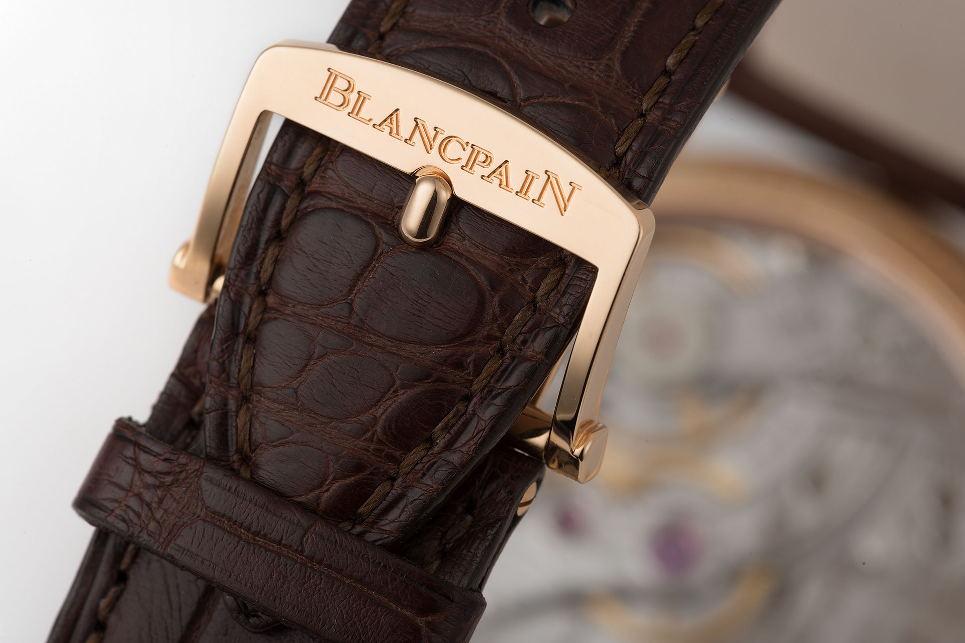 ref 6615-3631-55B | 'Grande Feu Enamel' Rose Gold | Blancpain Villeret