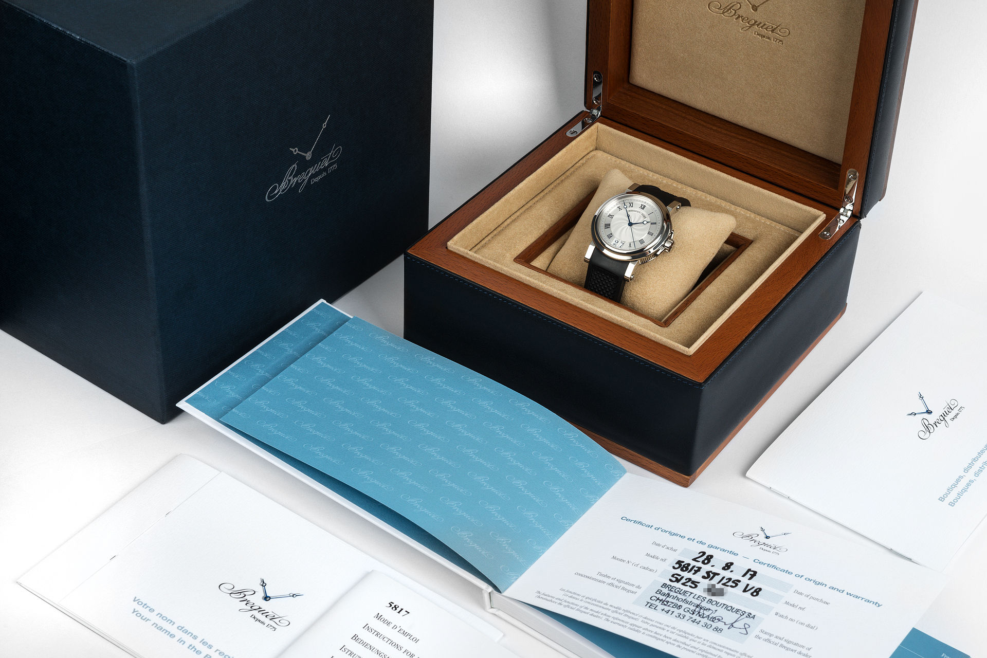 ref 5817ST/12/5V8 | Brand New 39mm | Breguet Marine Grande Date