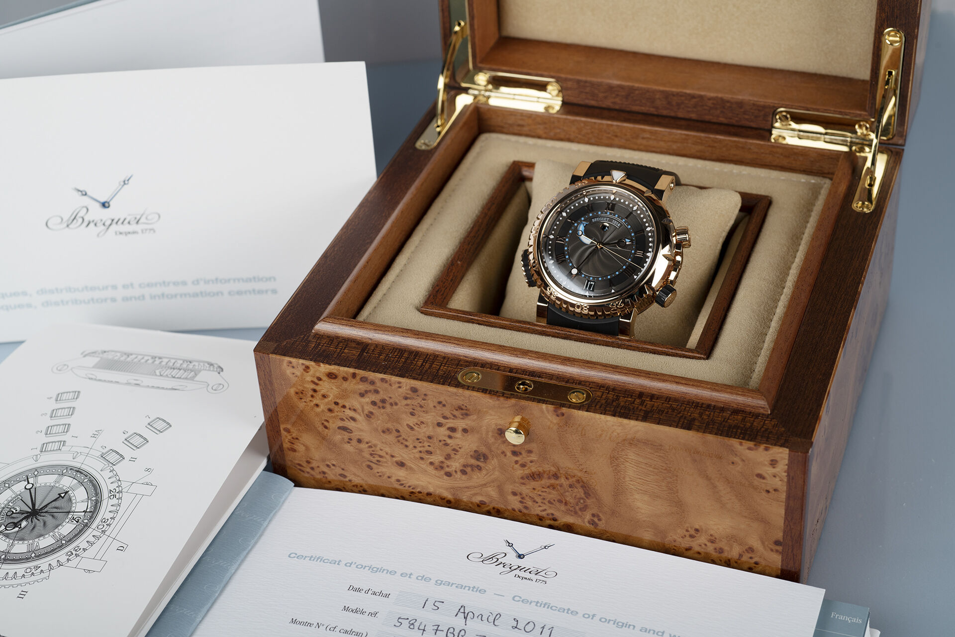 ref 5847BRZ252V | Box & Certificate  | Breguet Marine Royale