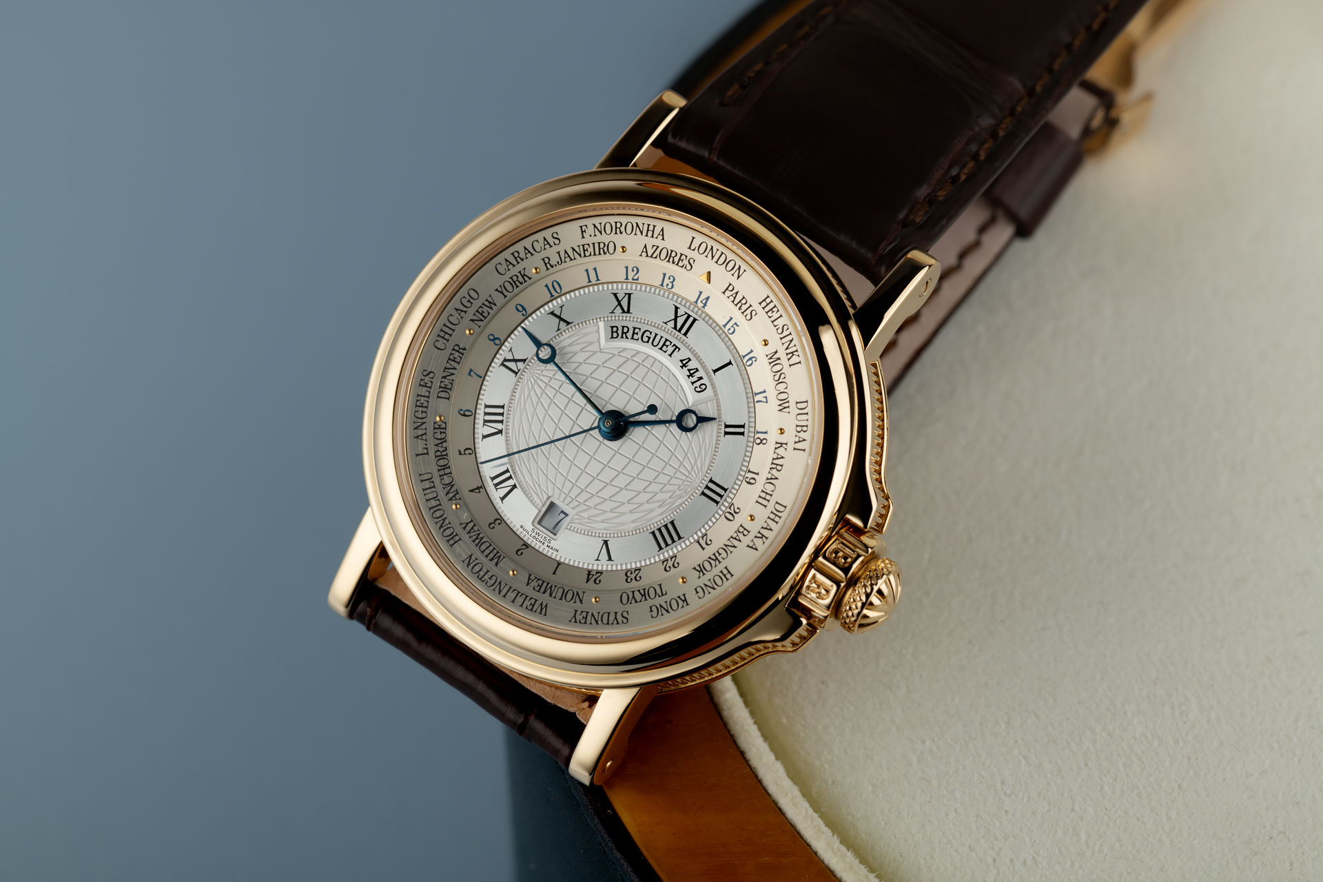 ref 3700BA | Yellow Gold World Time | Breguet Marine World Time