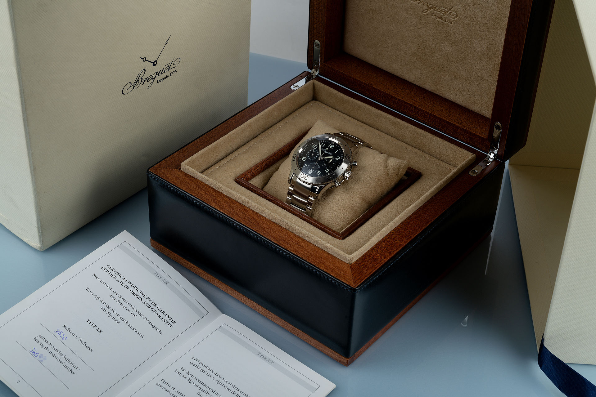 ref 3820ST | Box & Certificate | Breguet Type XX