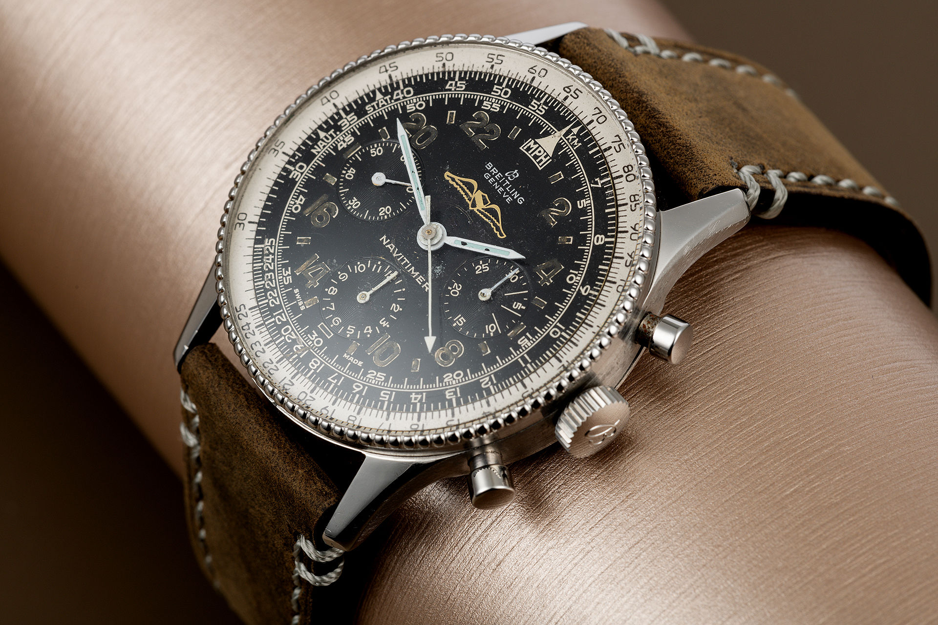 ref 809 | Rare All Black Dial 'Scott Carpenter' | Breitling Navitimer