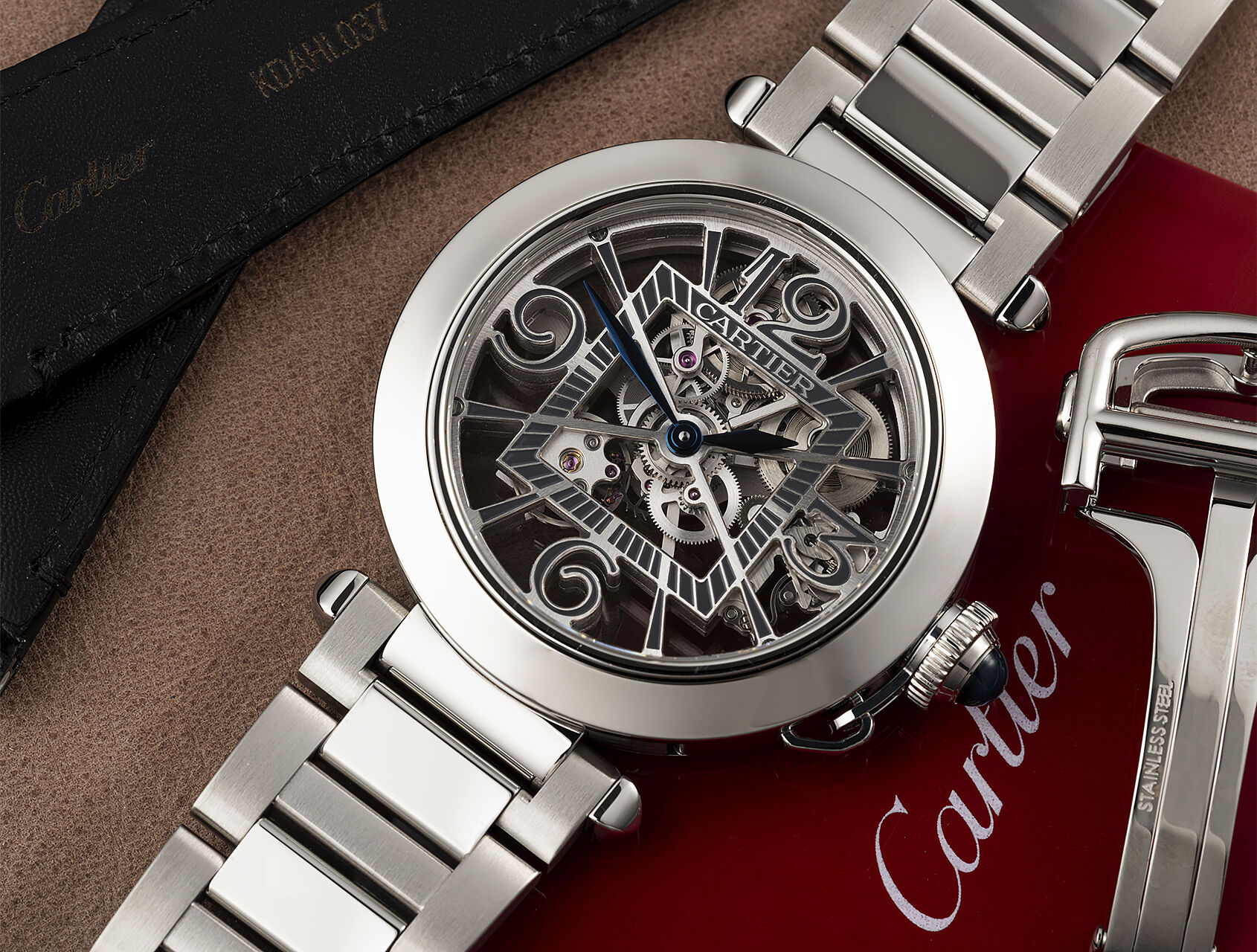 ref WHPA0007 | WHPA0007 - Skeleton Dial | Cartier Pasha 