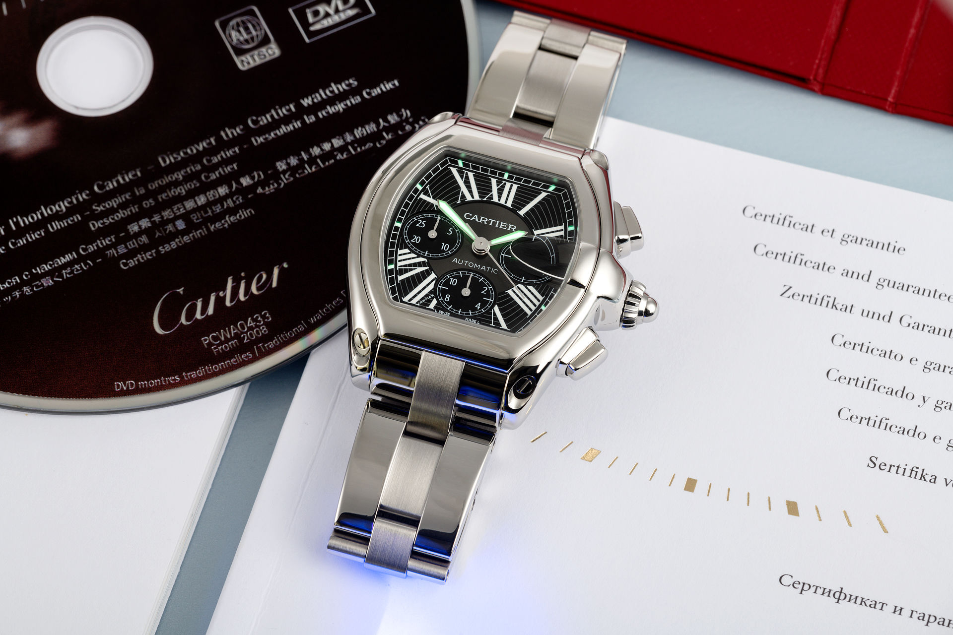 ref 2618 | Box & Papers | Cartier Roadster XL Chronograph