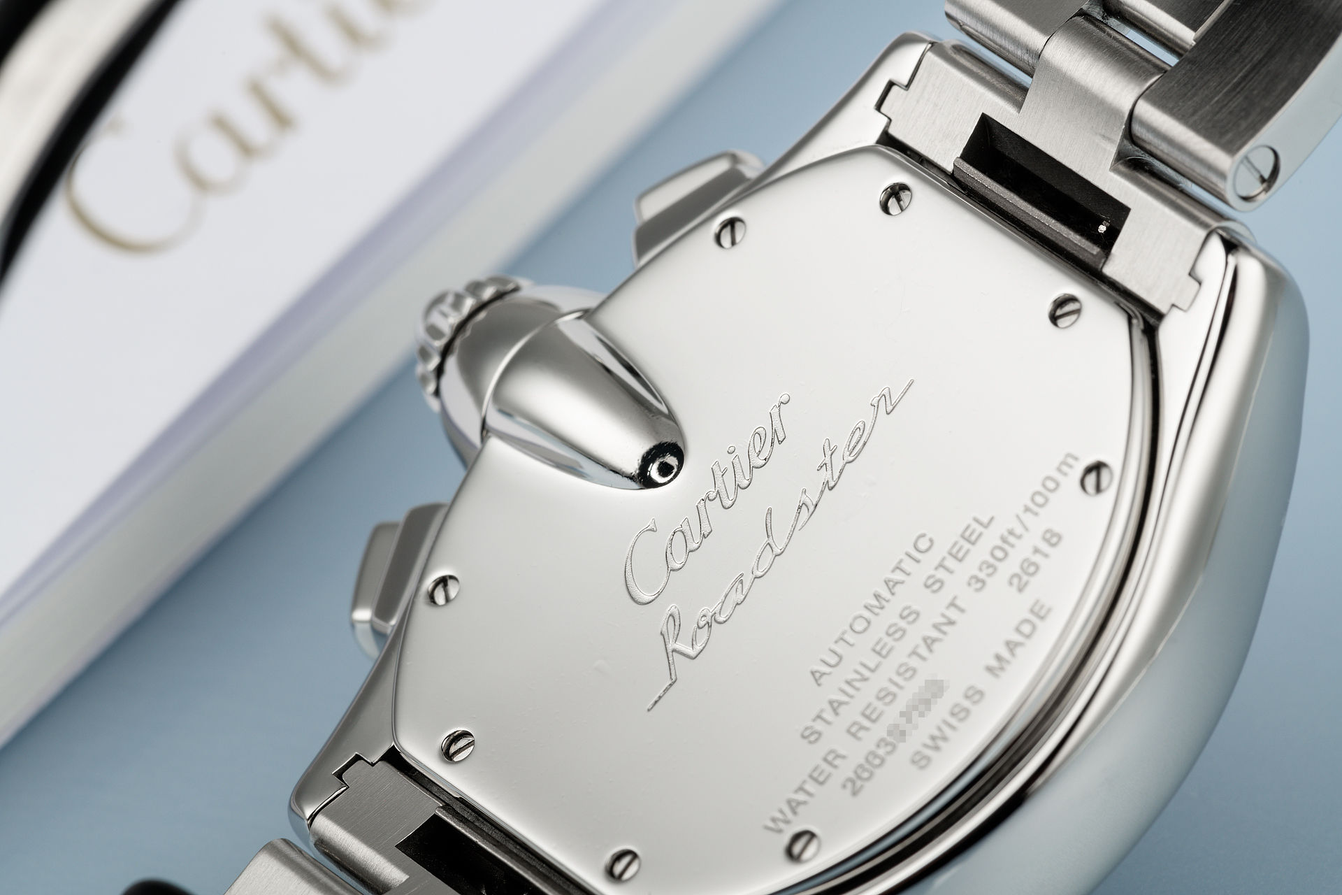 ref 2618 | Box & Papers | Cartier Roadster XL Chronograph