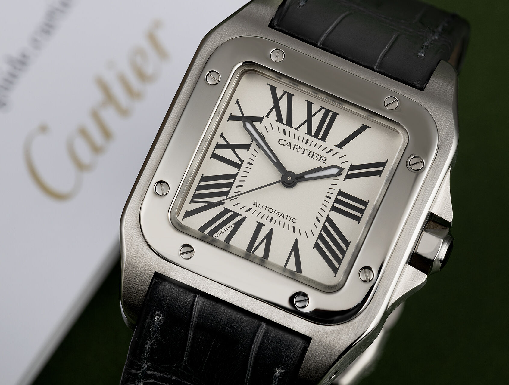 ref W20106X8 | W20106X8 - Box & Certificate | Cartier Santos 100