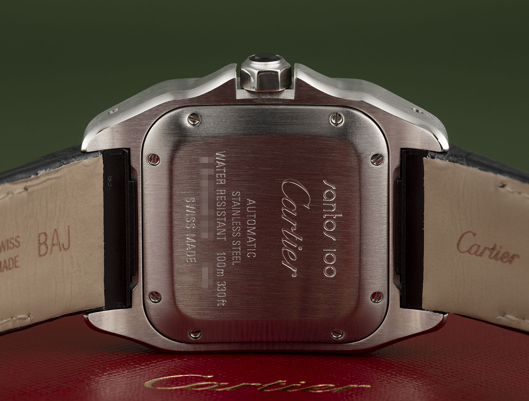 ref W20106X8 | W20106X8 - Box & Certificate | Cartier Santos 100