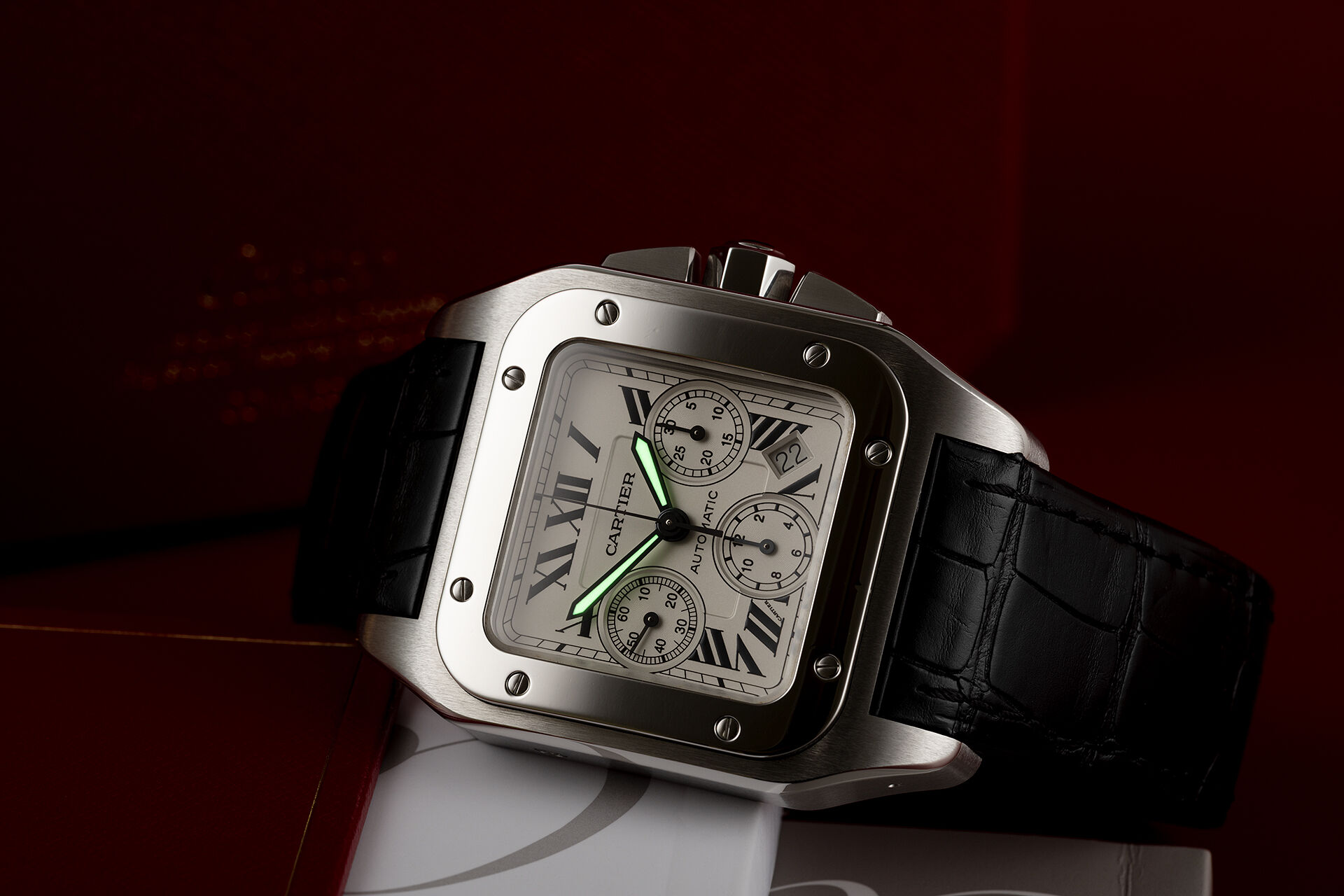 ref W20090X8 | 'Automatic' | Cartier Santos 100