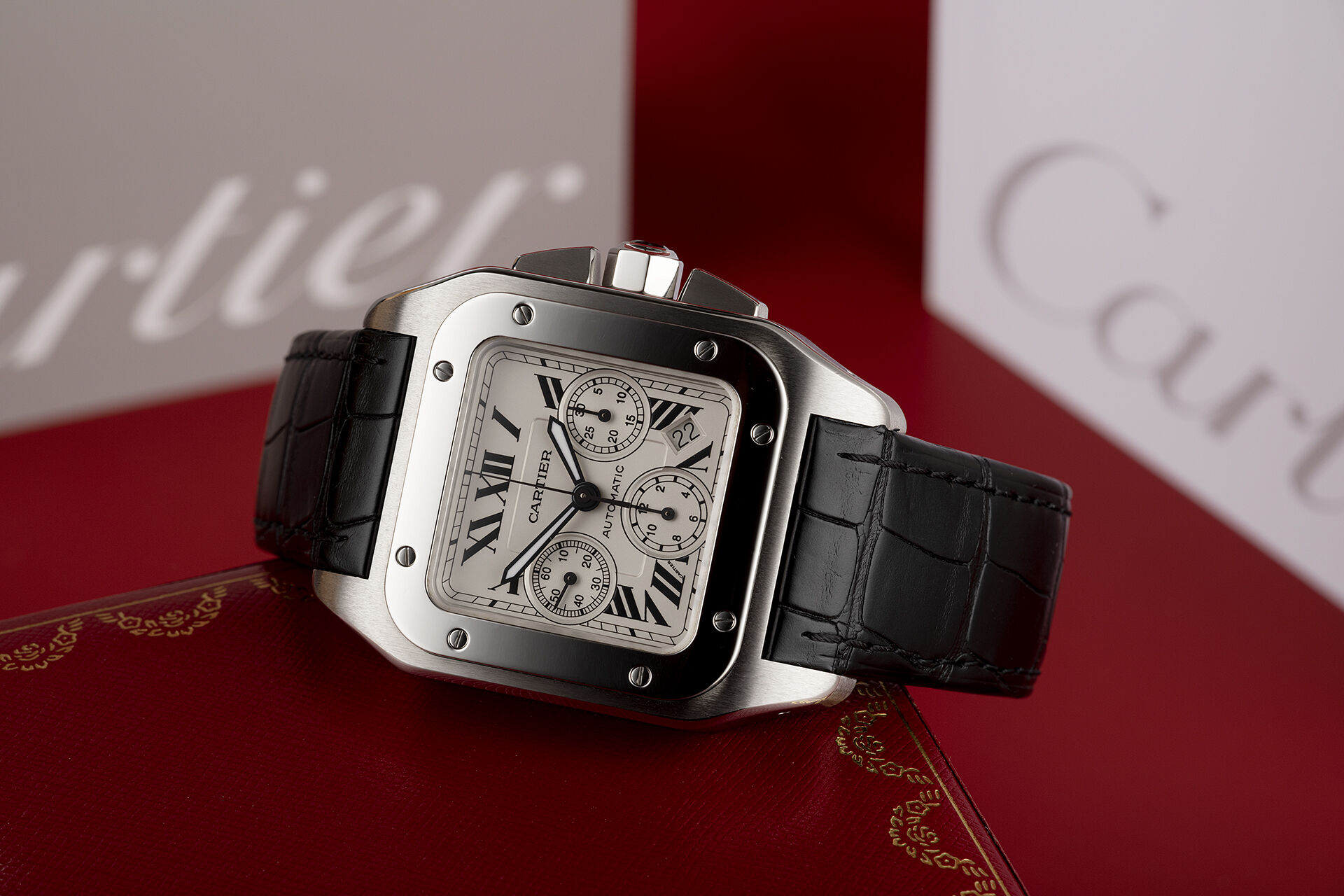 ref W20090X8 | 'Automatic' | Cartier Santos 100