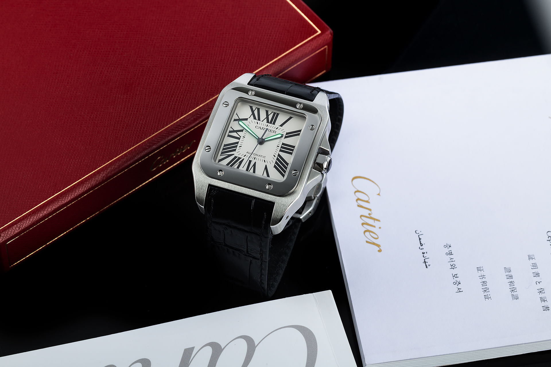 ref W20073X8 | 'Beautiful Condition' | Cartier Santos 100