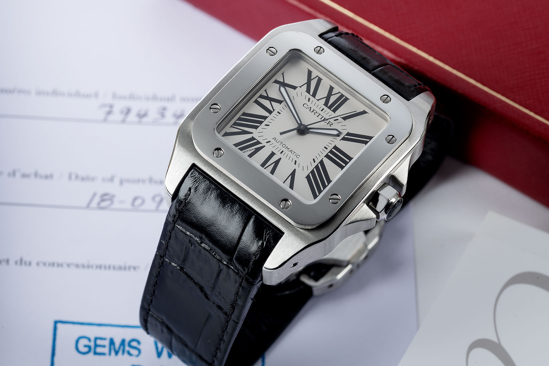 ref W20073X8 | 'Beautiful Condition' | Cartier Santos 100