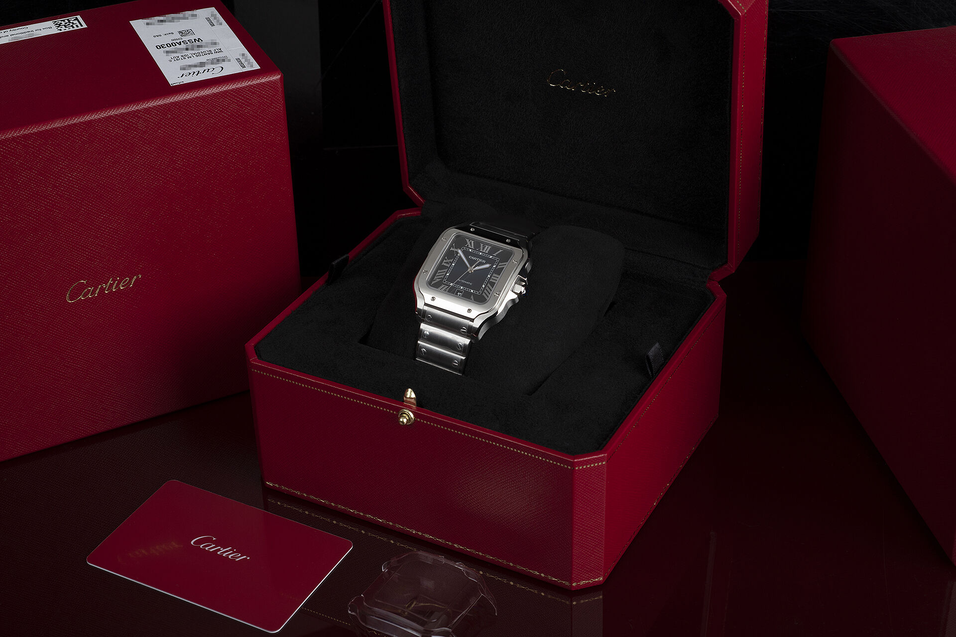 ref WSSA0030 | Brand New, Under Cartier Warranty | Cartier Santos 100