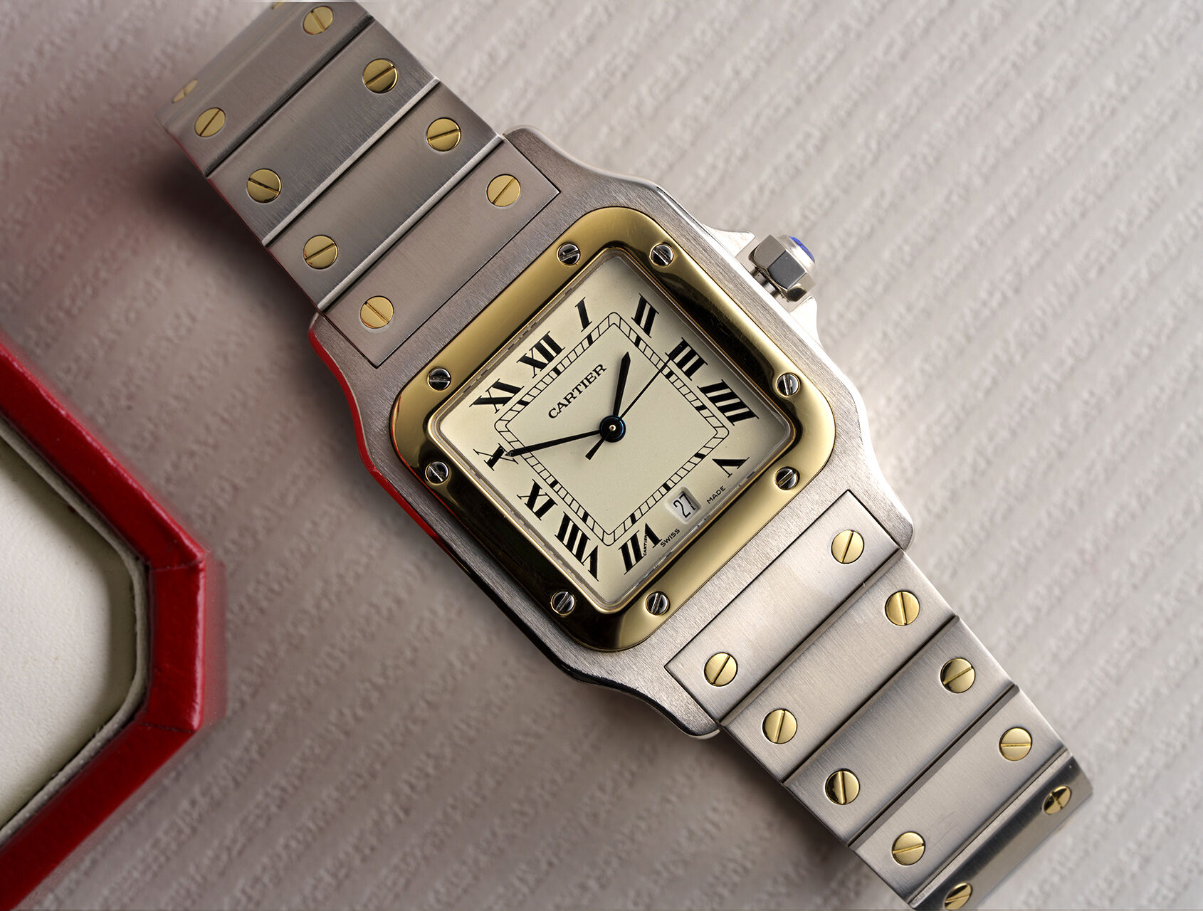 ref 1566 | 1566 - Gold & Steel | Cartier Santos 