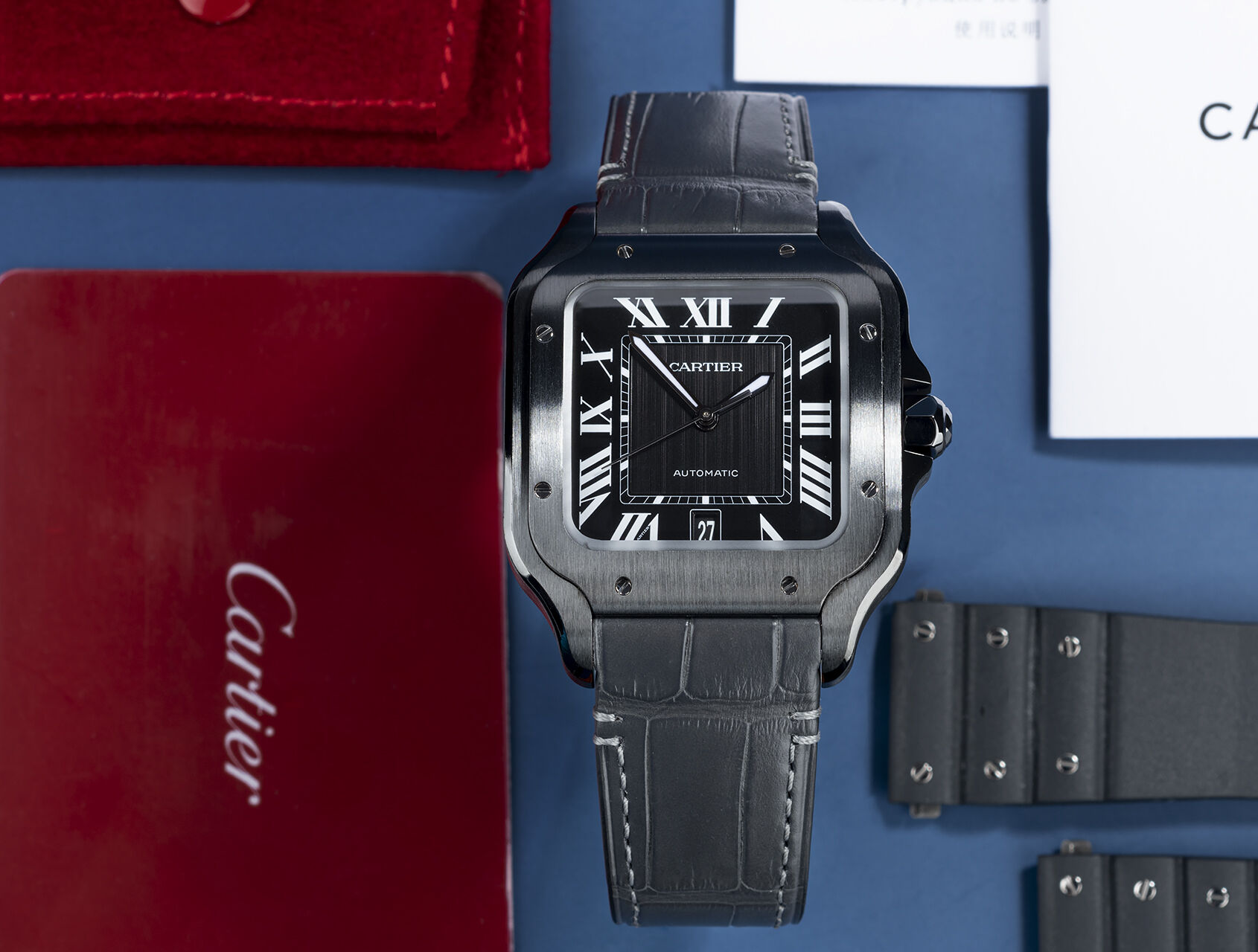 ref WSSA0039 | ADLC - Box & Certificate  | Cartier Santos de Cartier