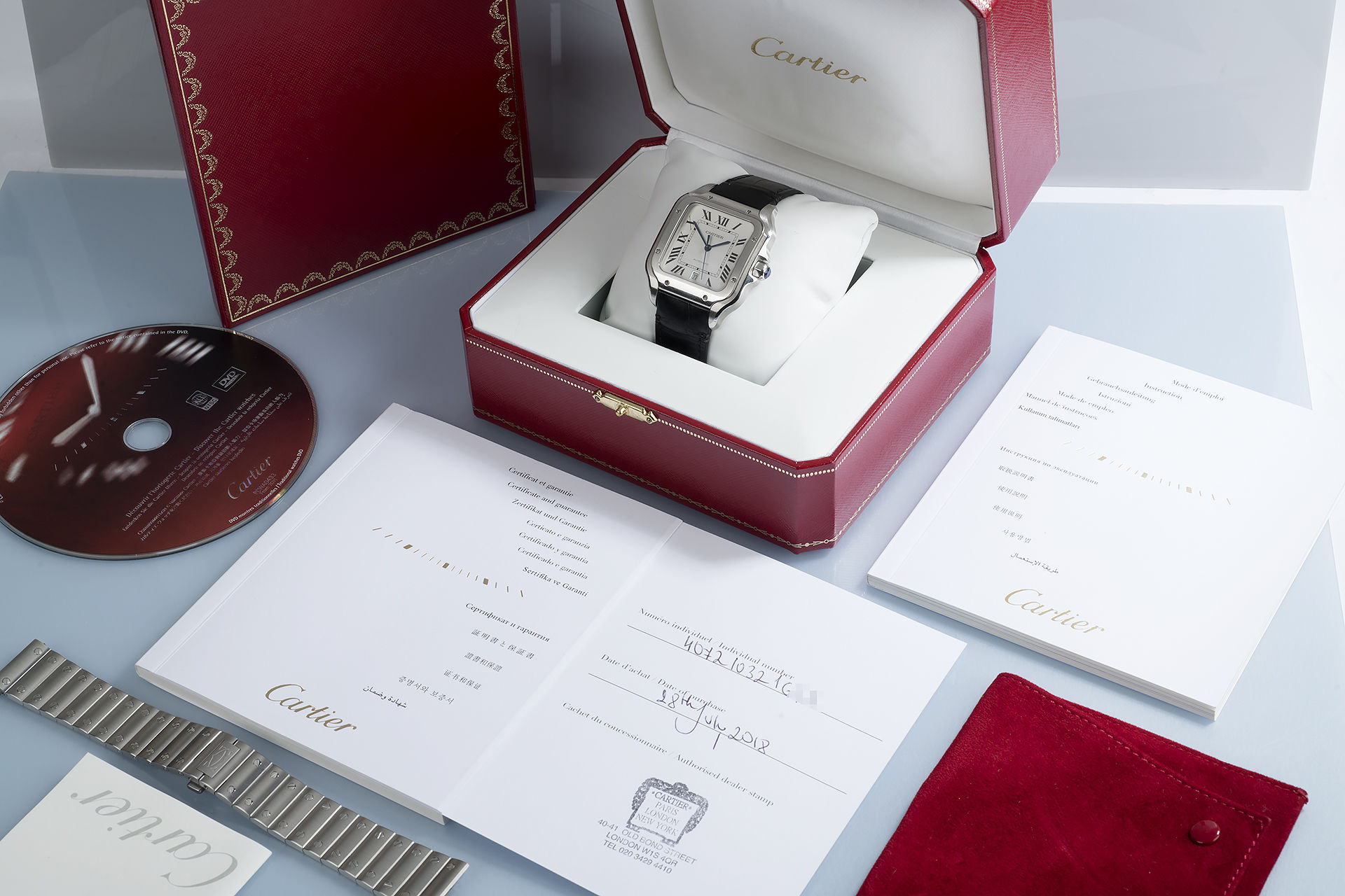 ref WSSA0018 | Interchangeable Strap & Bracelet | Cartier Santos 