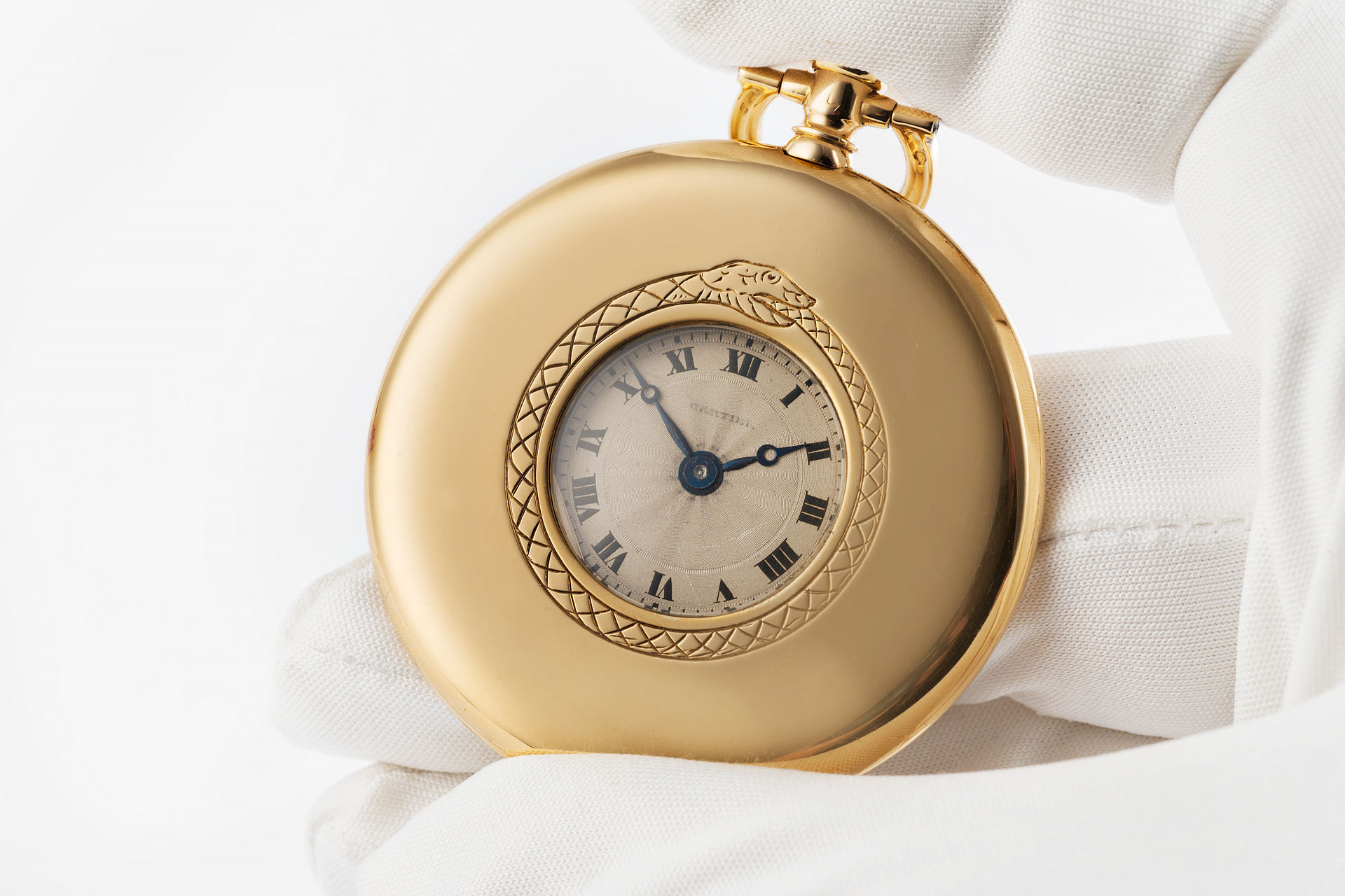 ref 1200 | 'Guillotine' Yellow Gold | Cartier Shutter Pocket Watch