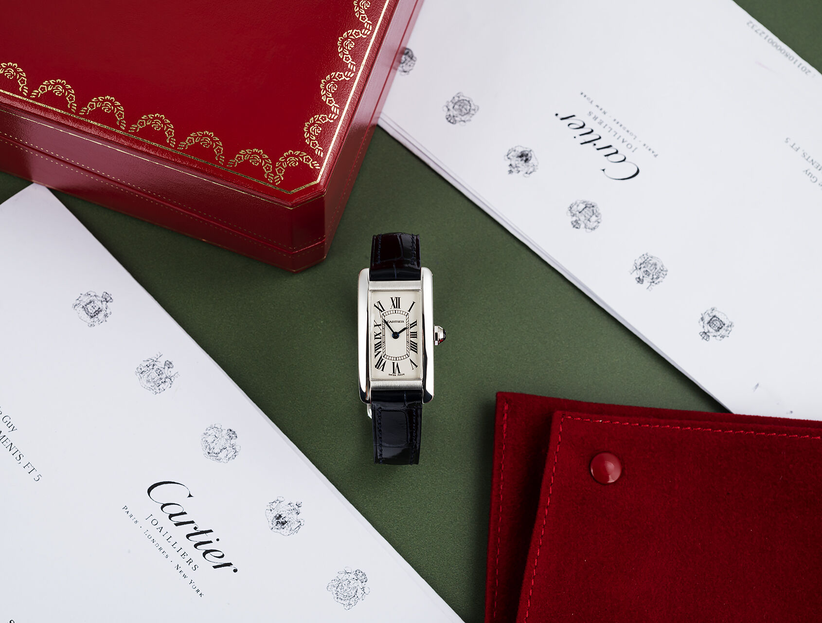 ref 1713 | Cartier Service Wrranty | Cartier Tank Américaine