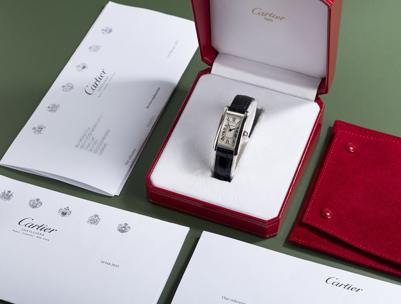 ref 1713 | Cartier Service Wrranty | Cartier Tank Américaine