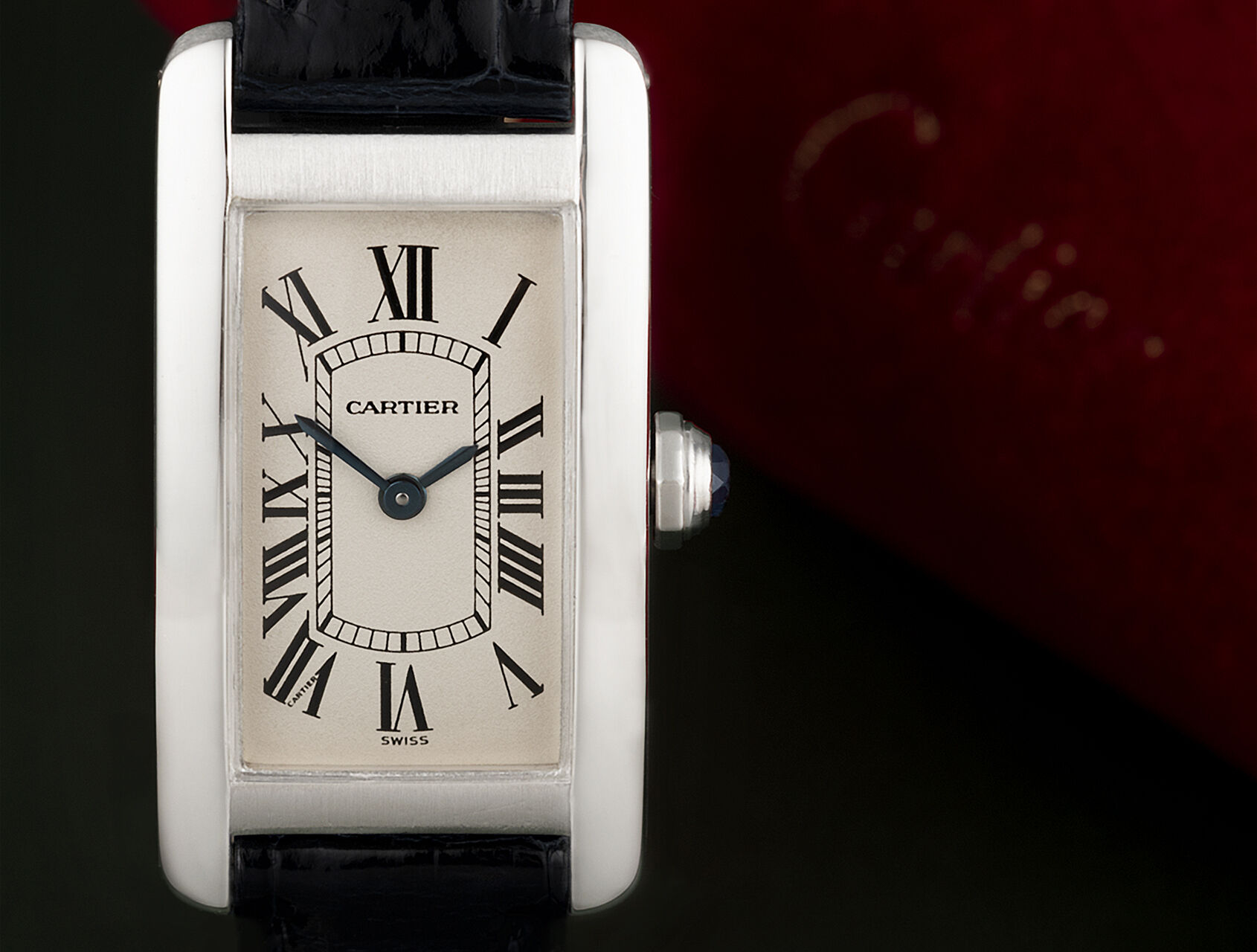 ref 1713 | White Gold | Cartier Tank Américaine