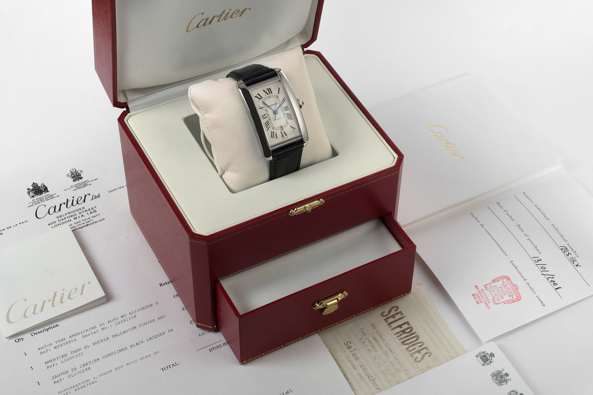 ref W2609956 2928 | White Gold 'Full Set' | Cartier Tank Americaine XL