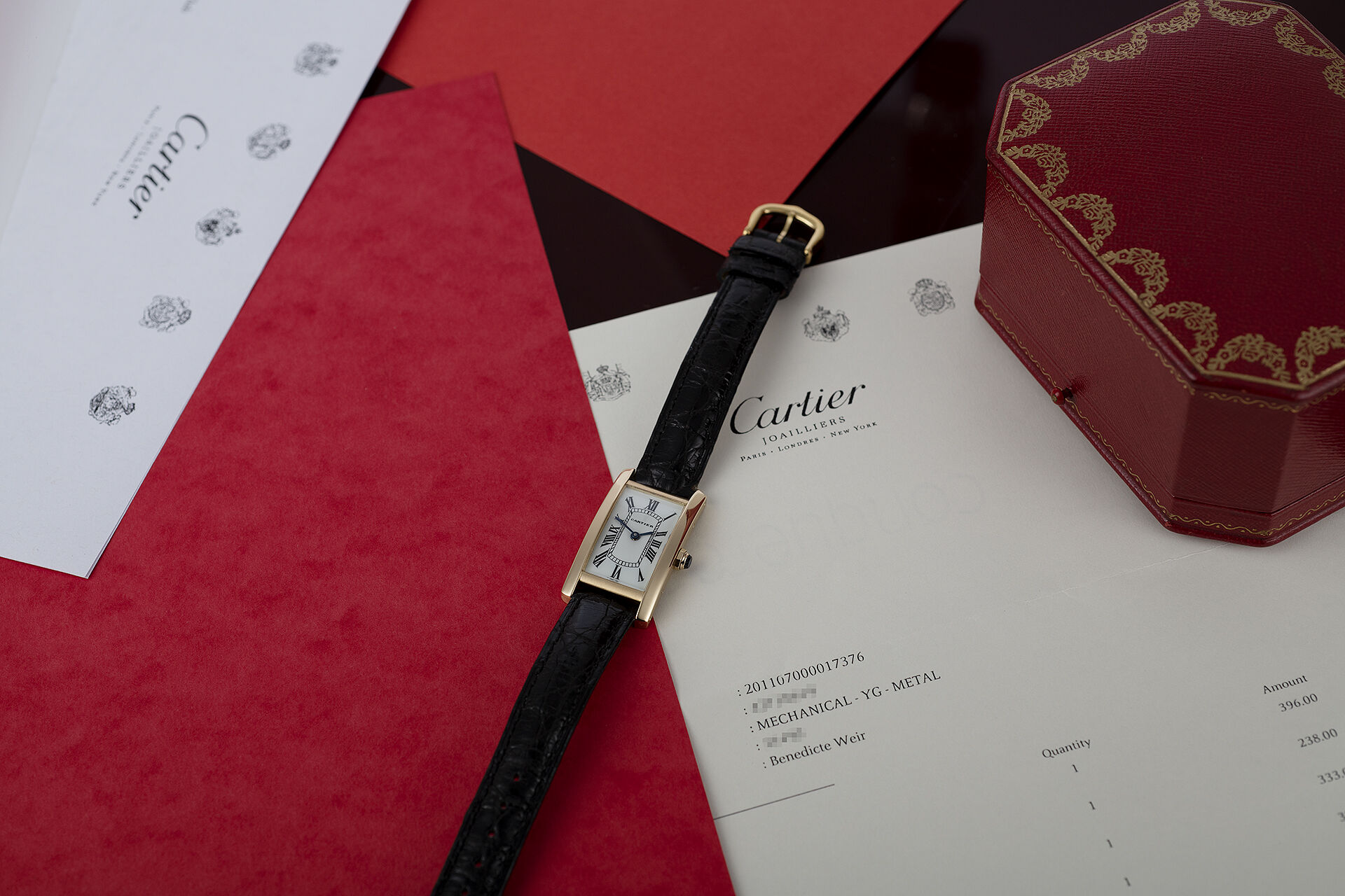  | Yellow Gold 'Paris Dial' | Cartier Tank Cintrée