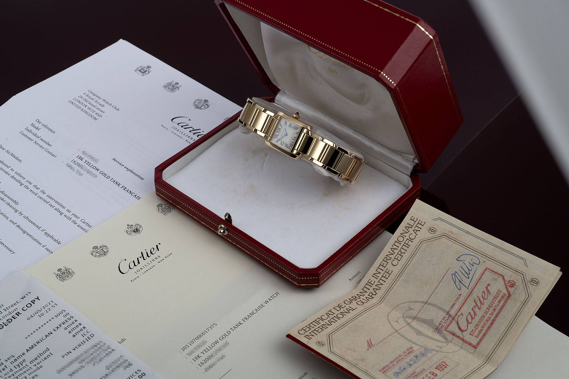 ref W50002N2 | Box & Certificate | Cartier Tank Française